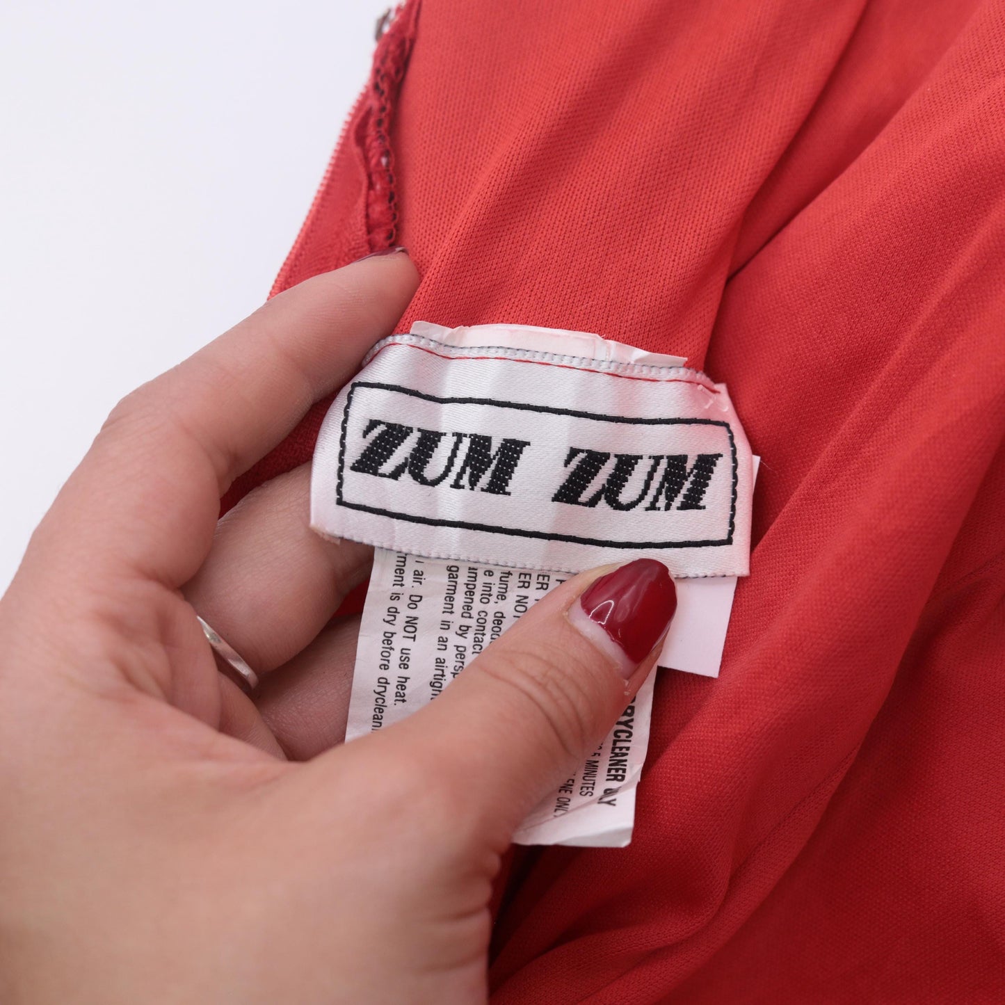 80s Zum Zum Red Sequin Cocktail Dress Off-Shoulder Sweetheart Small