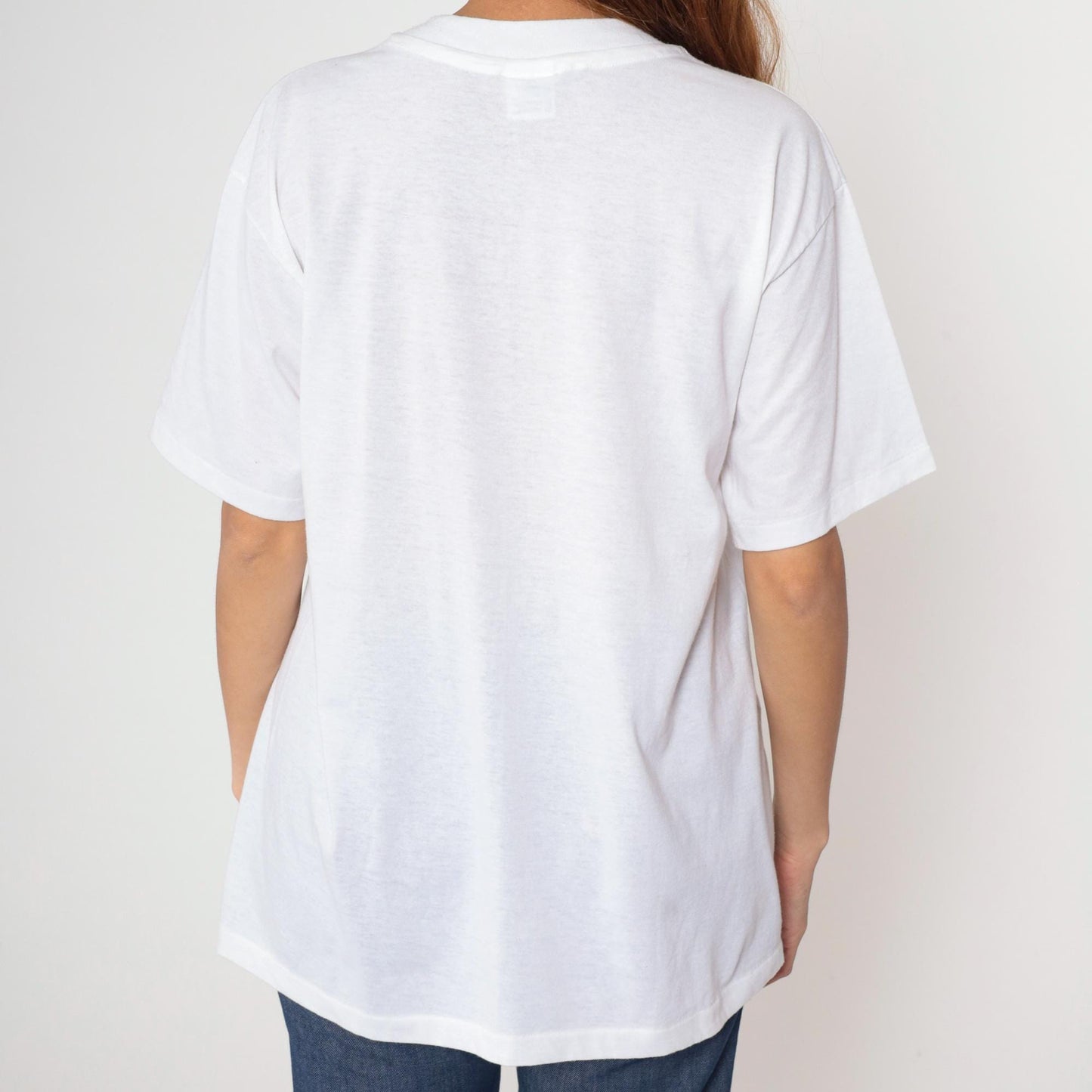 90s Graphic T-Shirt White Cotton Humor Marriage Tee Large
