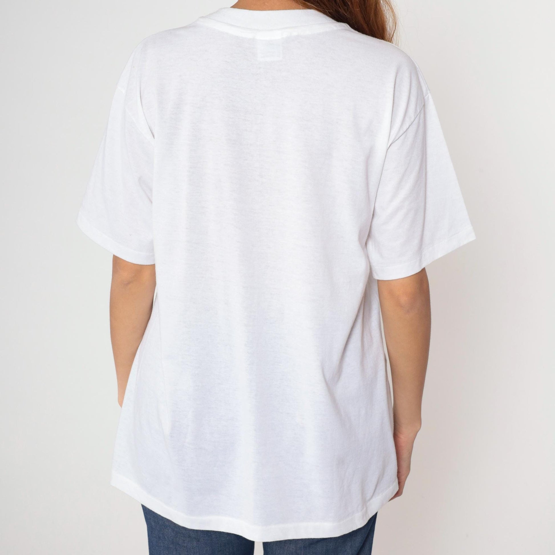 90s Graphic T-Shirt White Cotton Humor Marriage Tee Large