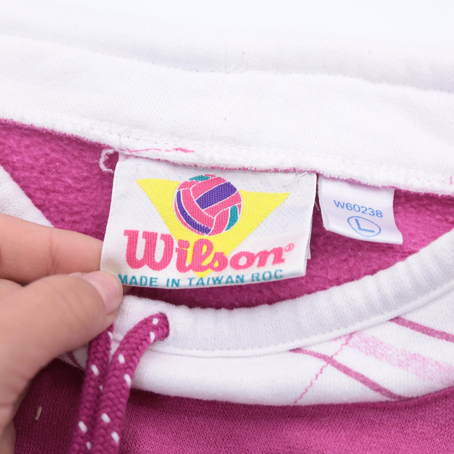 90s Wilson Sports Convertibles Colorblock Sweatshirt Pink White Raglan Large L