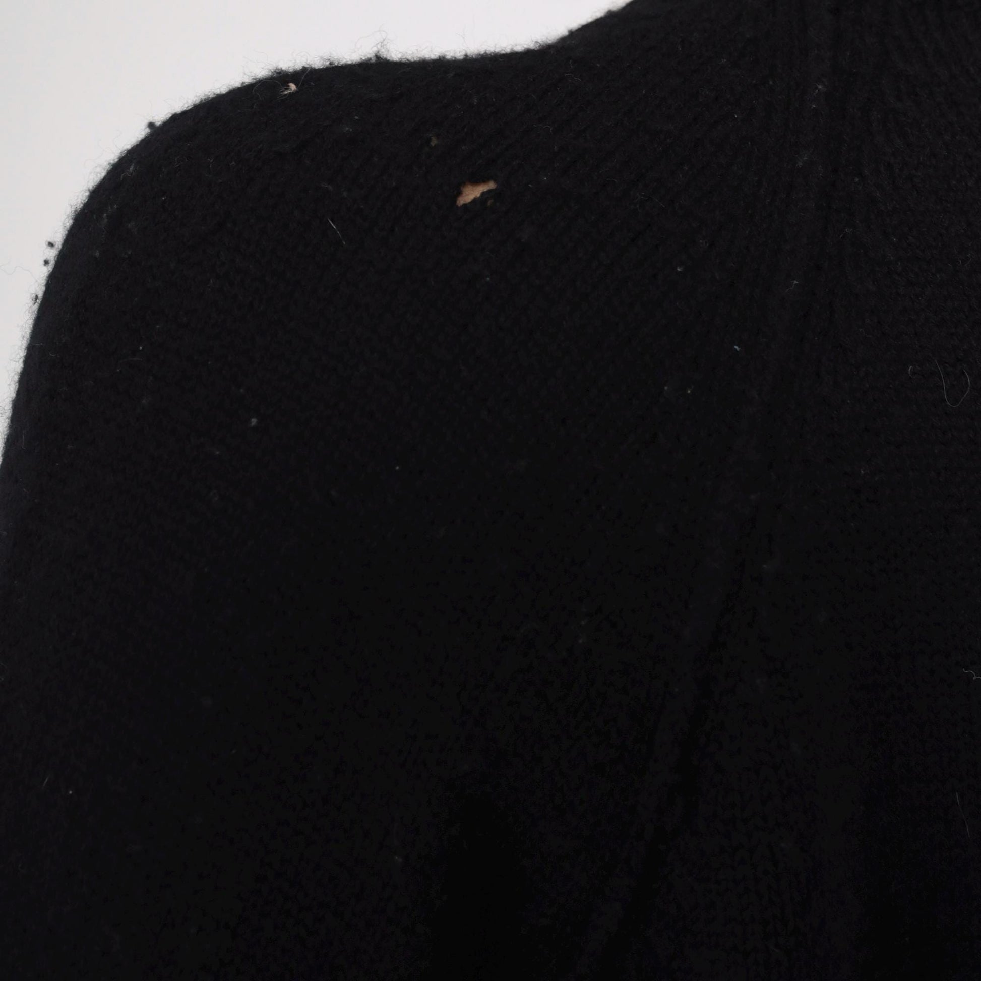 90s Liz Claiborne Black Merino Wool Mock Neck Sweater Cable Knit Small S