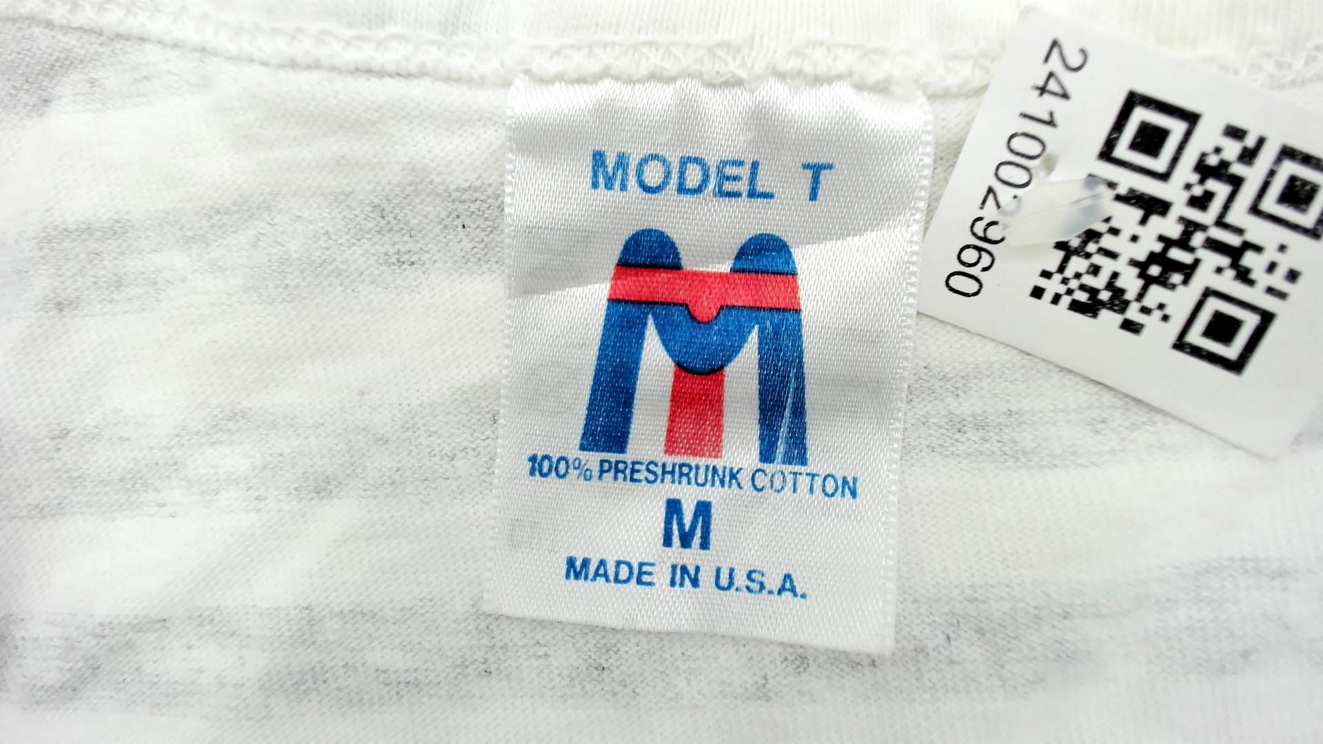 90s Maui Hawaii Tank Top White Stripe Purple Text Palm Tree Medium