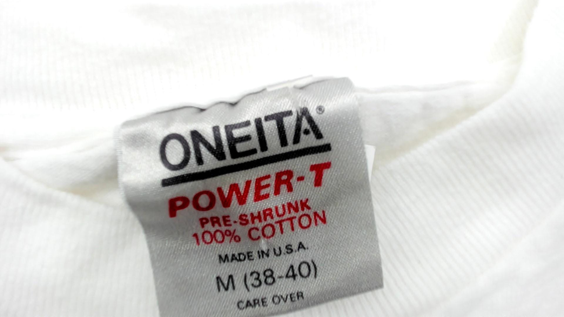90s Oneita Peabody Kansas Western Town Graphic Tee White Cotton Medium