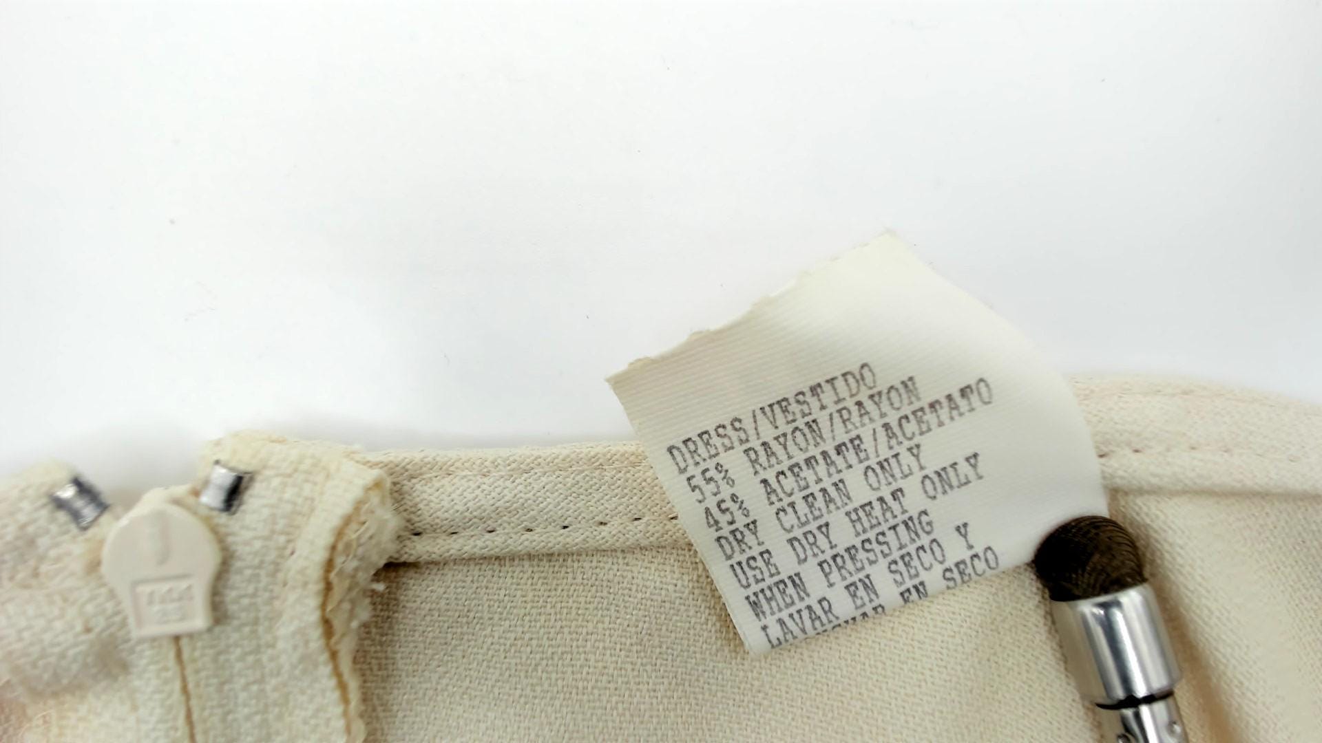 90s Minimalist Shift Dress Cream Sleeveless A-Line Midi Plus Size XXL
