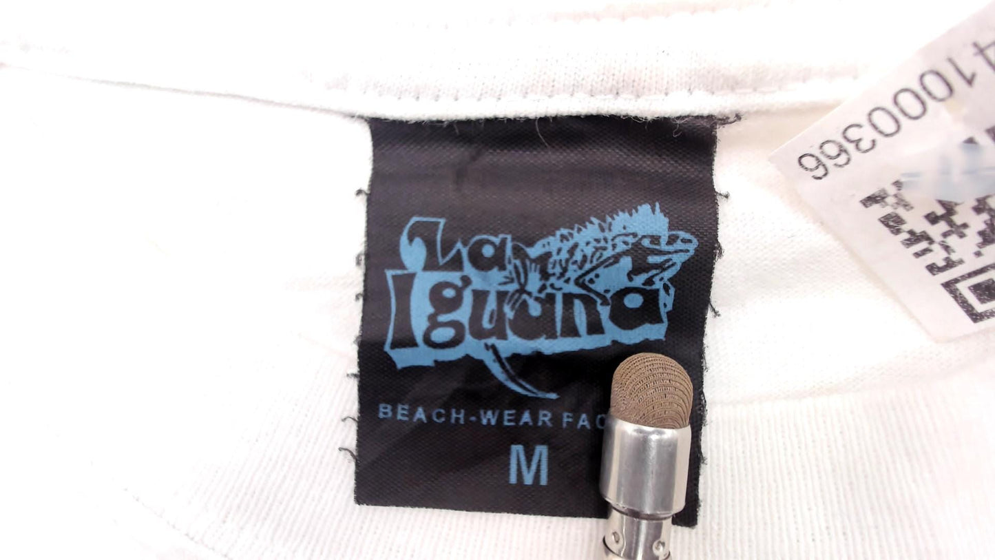 Y2K Gecko Surf Team Cozumel Mexico White Cotton Graphic Tee Medium