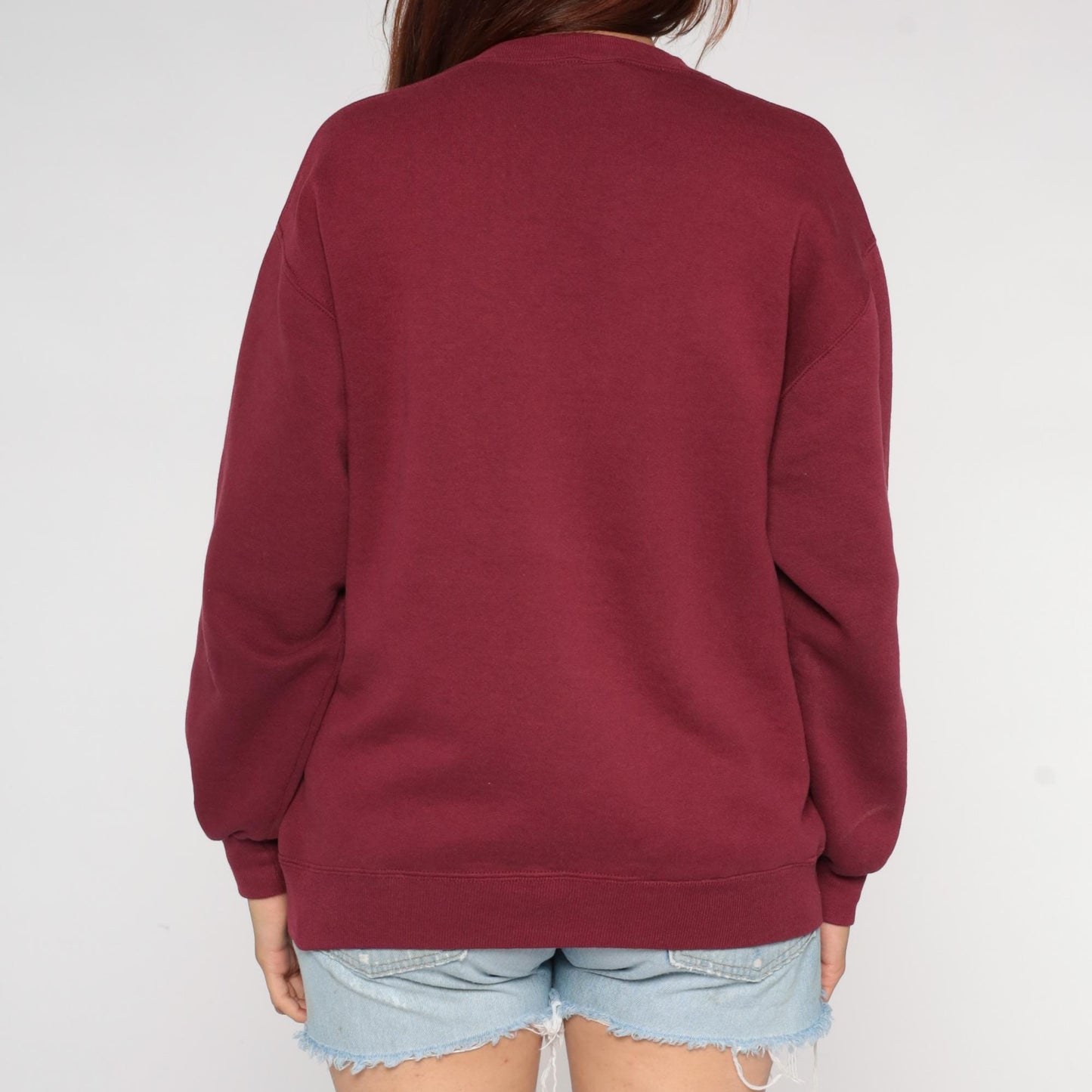 90s Russell Athletic Burgundy Longhorns Crewneck Sweatshirt Large L