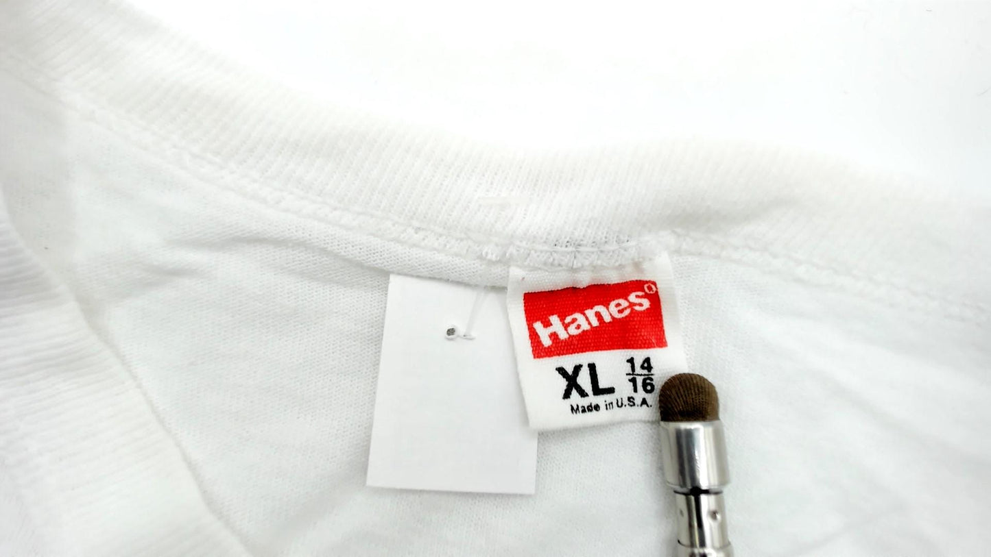 80s Gecko Sailboat Hawaii Graphic Tee White Cotton Hanes Extra Large XL