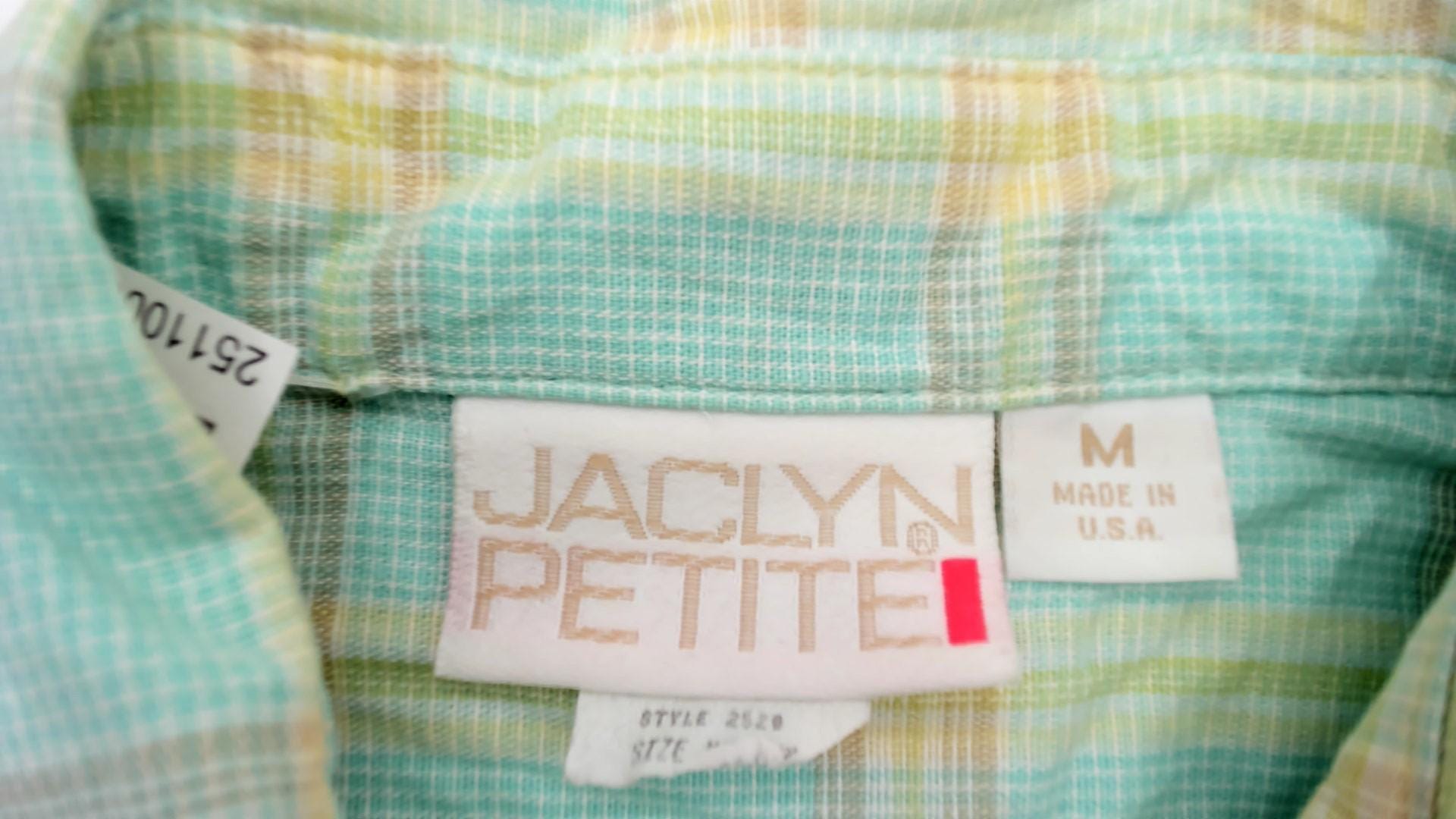 90s Pastel Plaid Cotton Button-Up Shirt Pale Blue Soft Yellow Medium M
