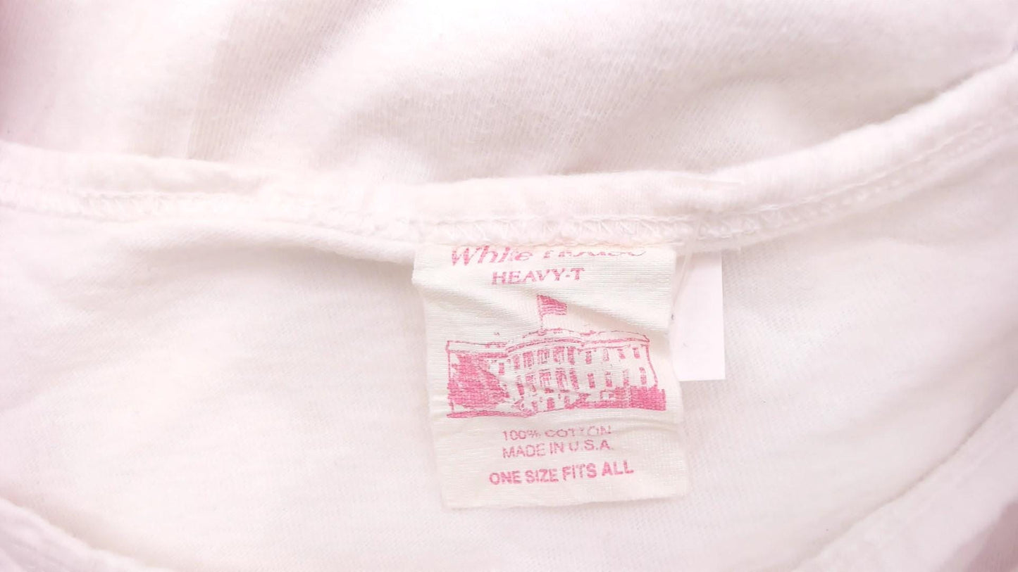 80s White House Tropical Fish Floral Mini Dress Sleeveless Cotton One Size