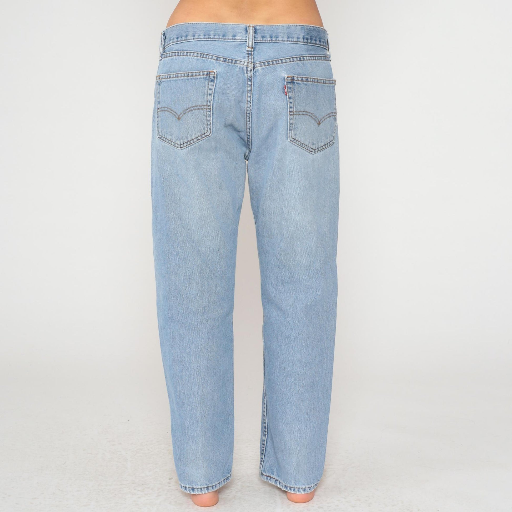 Y2K Levi's Light Blue Straight Leg Button Fly Jeans Men's 36