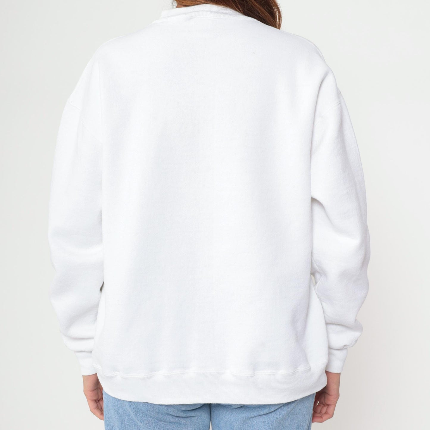 90s Russell Athletic Nautical Anchor Sweatshirt White Embroidered Signal Flags Extra Large XL