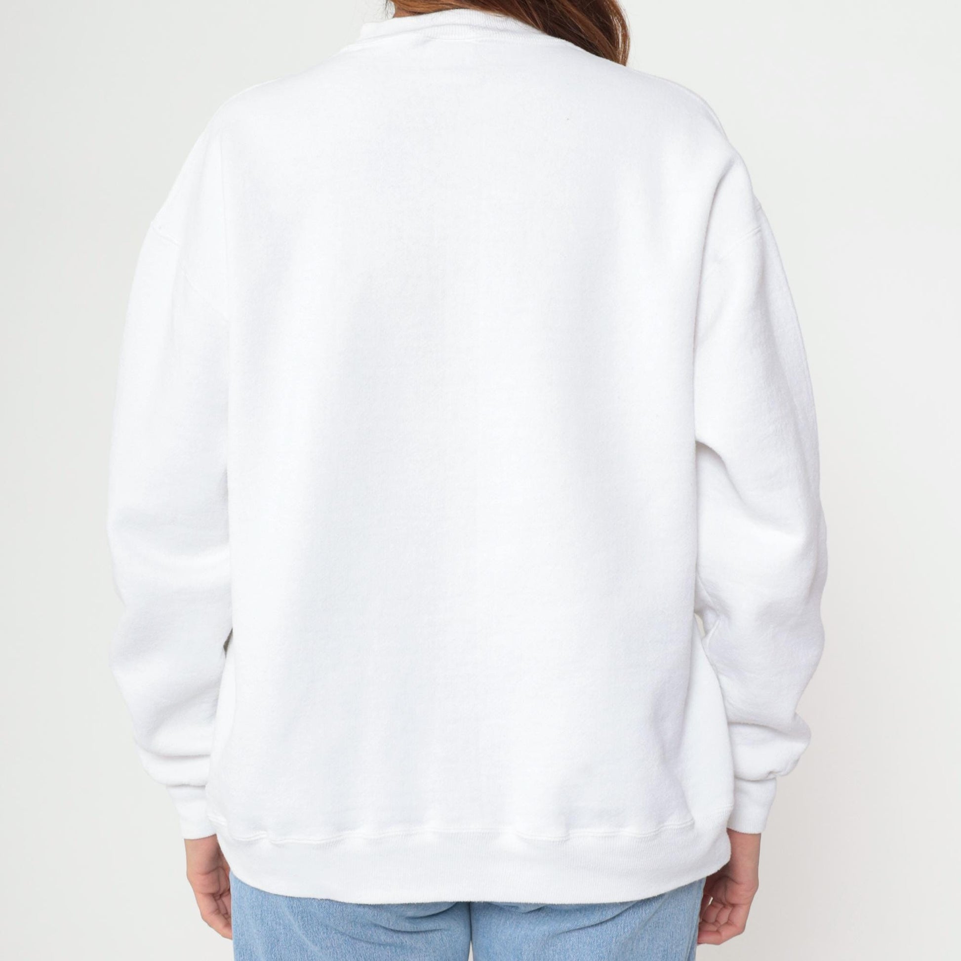90s Russell Athletic Nautical Anchor Sweatshirt White Embroidered Signal Flags Extra Large XL