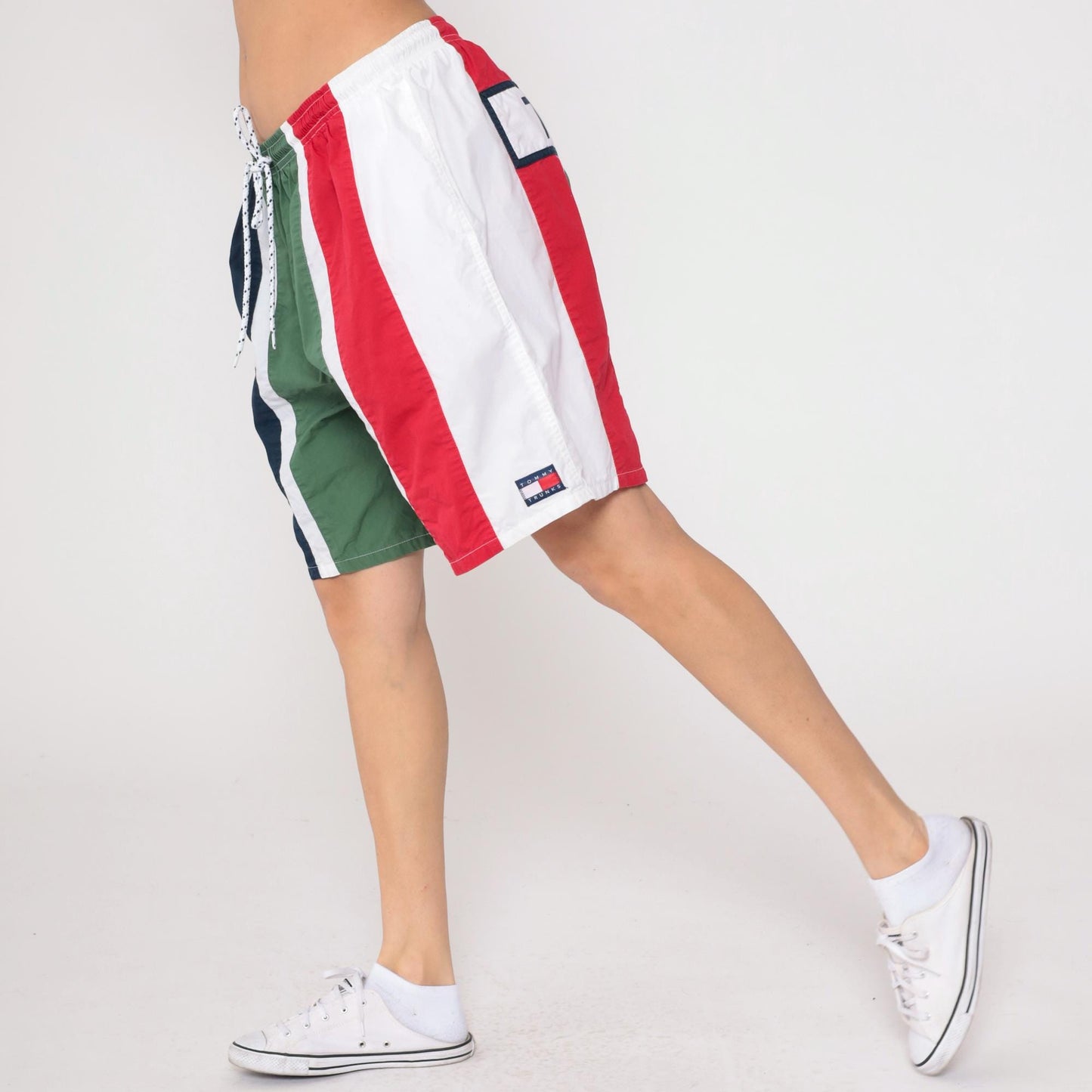 Tommy Hilfiger Y2K Colorblock Swim Shorts Navy Red Green White Extra Large XL
