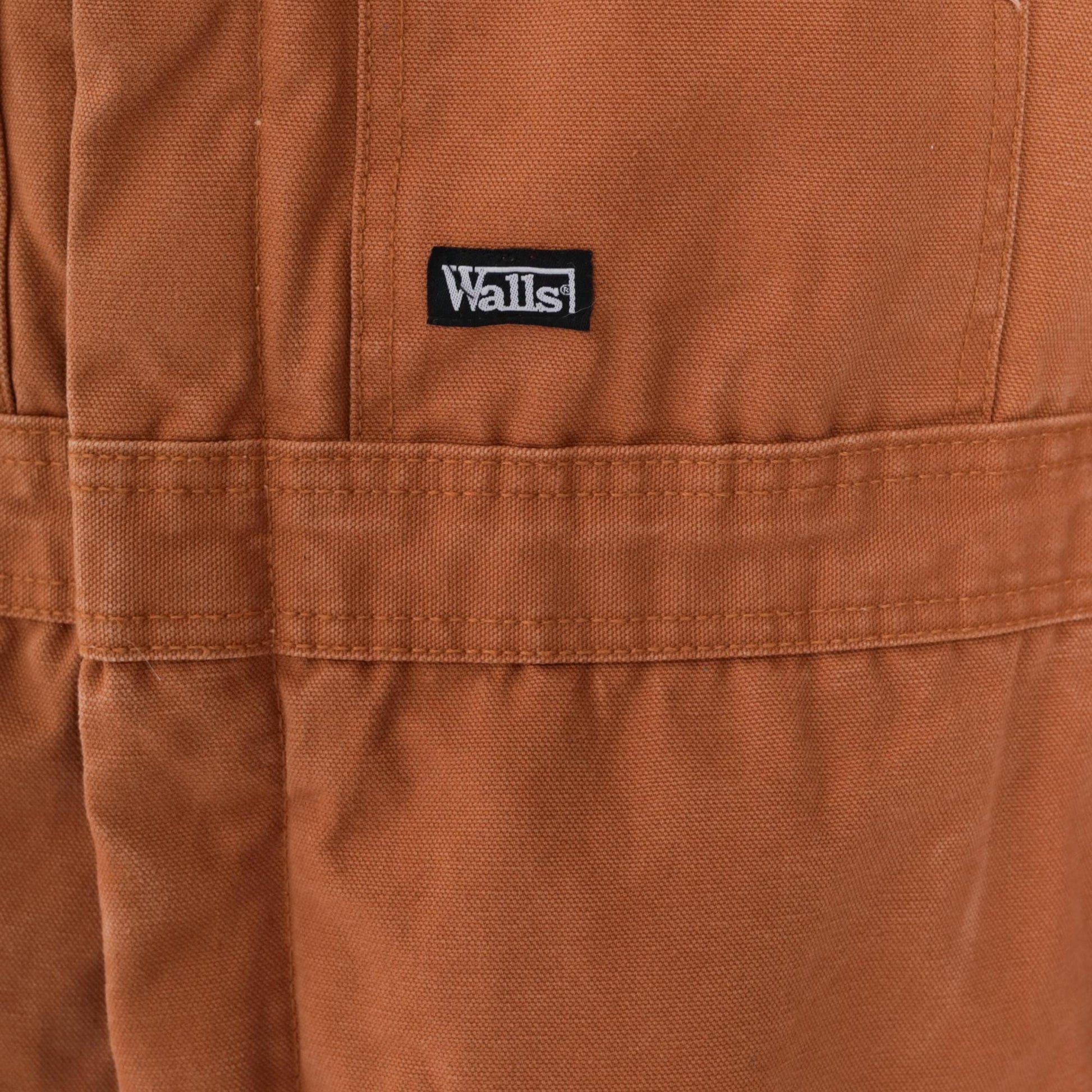 Y2K Walls Work Wear Tan Cargo Overalls XXL Adjustable Straps