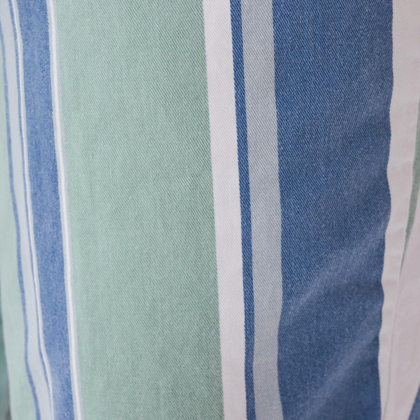 Y2K Anchor Blue Striped Bermuda Shorts High Waist Cotton Small S