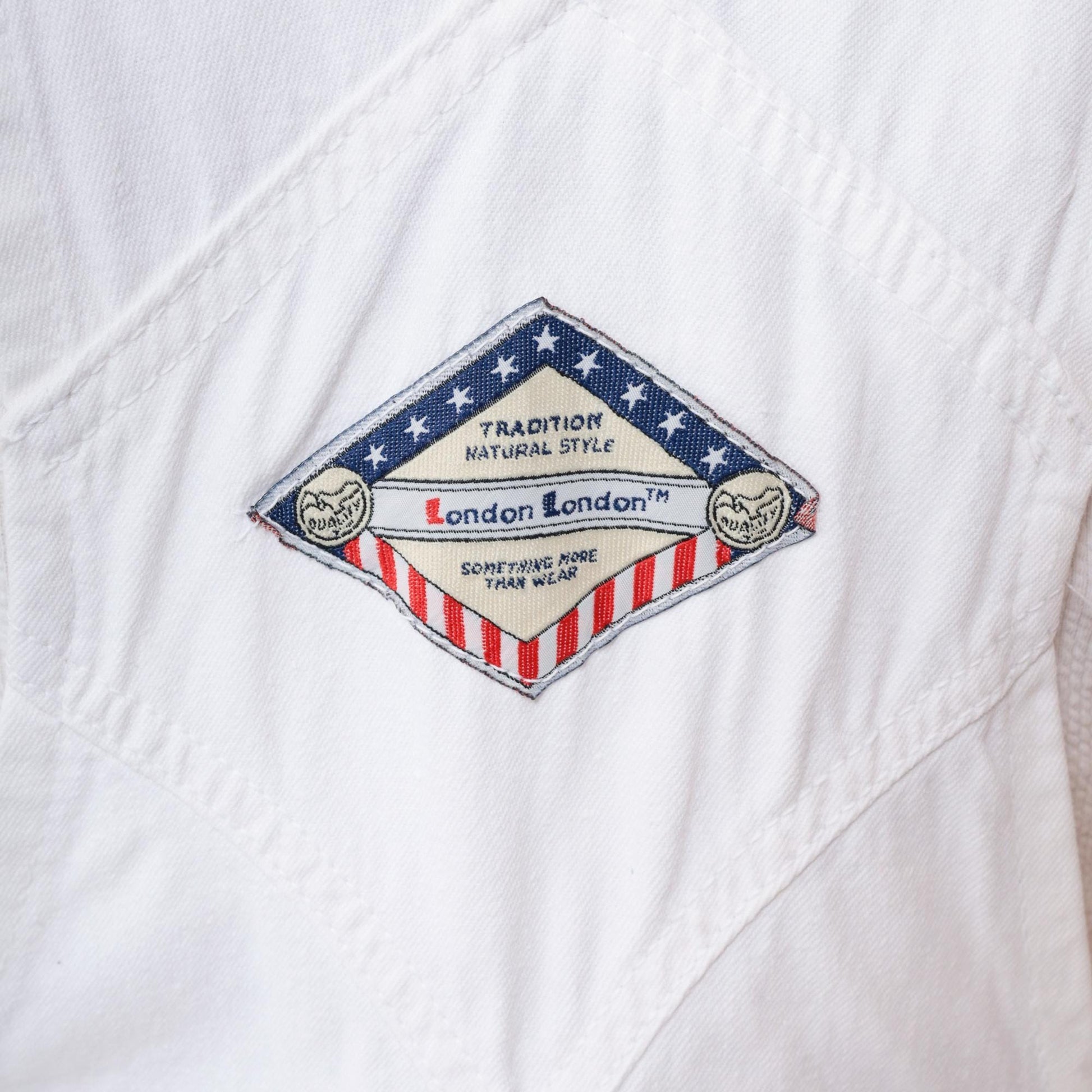 90s London London White Cotton Shortalls Adjustable Straps Medium M