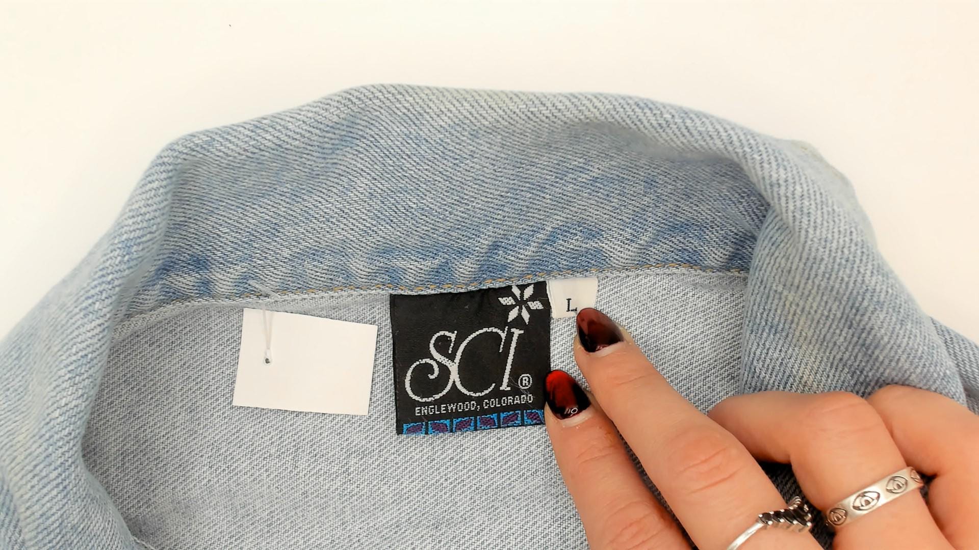 90s Light Wash Denim Jacket Button Front Cotton Jean Coat Large L