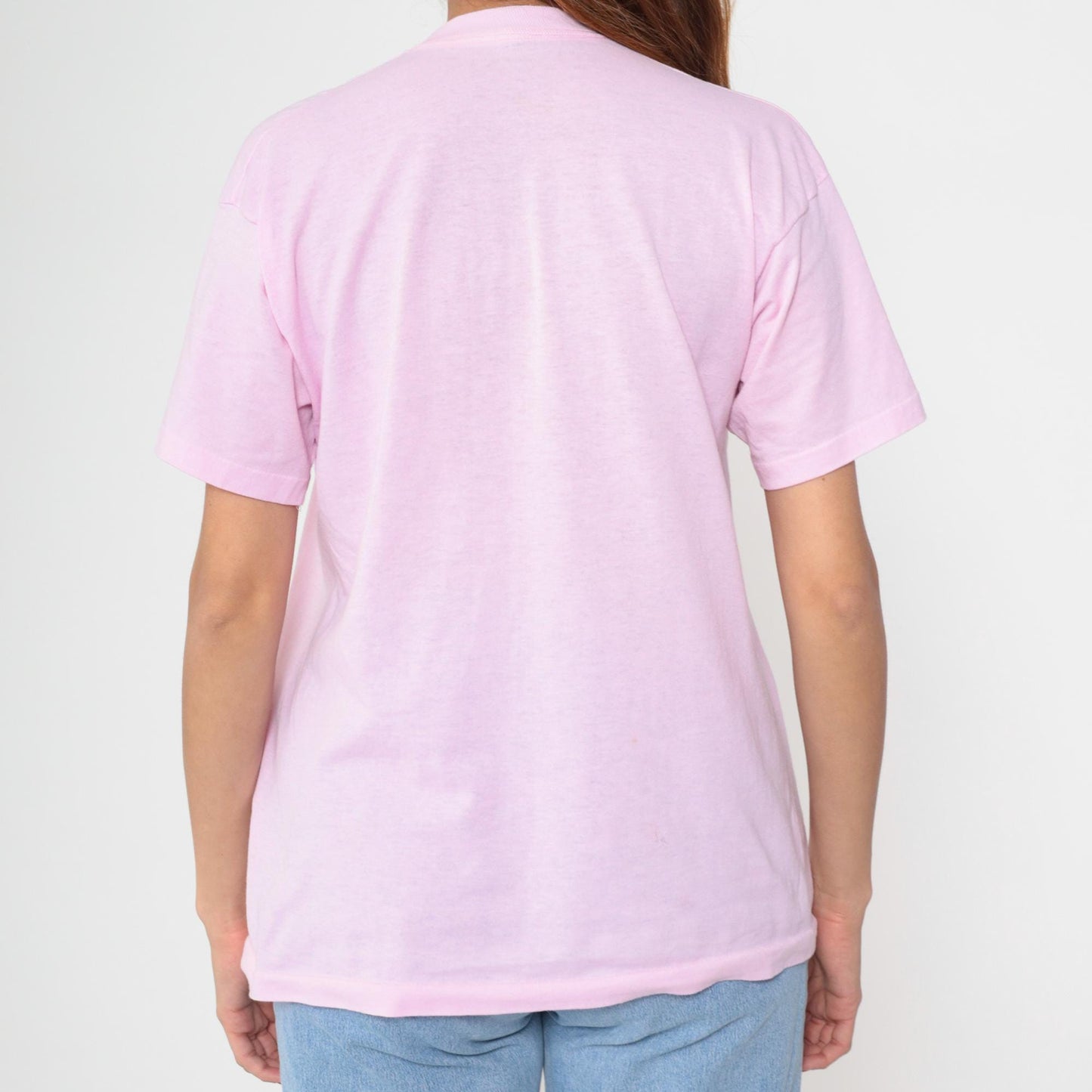 90s Alaska Pink Graphic Tee Screen Stars Crew Neck Large L