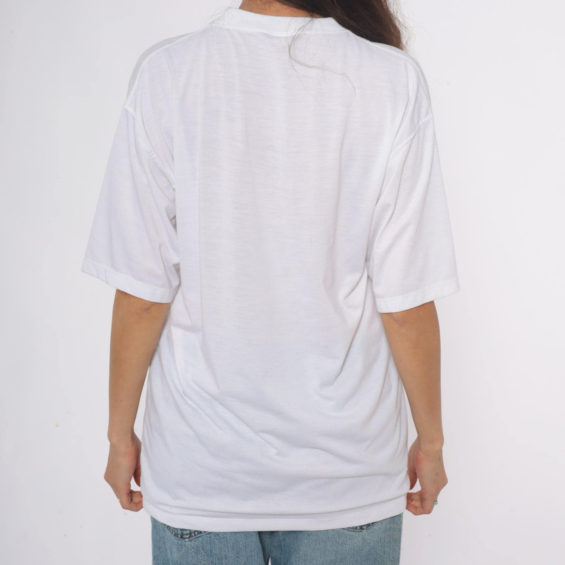 Y2K Vietnam Souvenir Graphic Tee Water Buffalo Rice Paddy White Cotton Extra Large