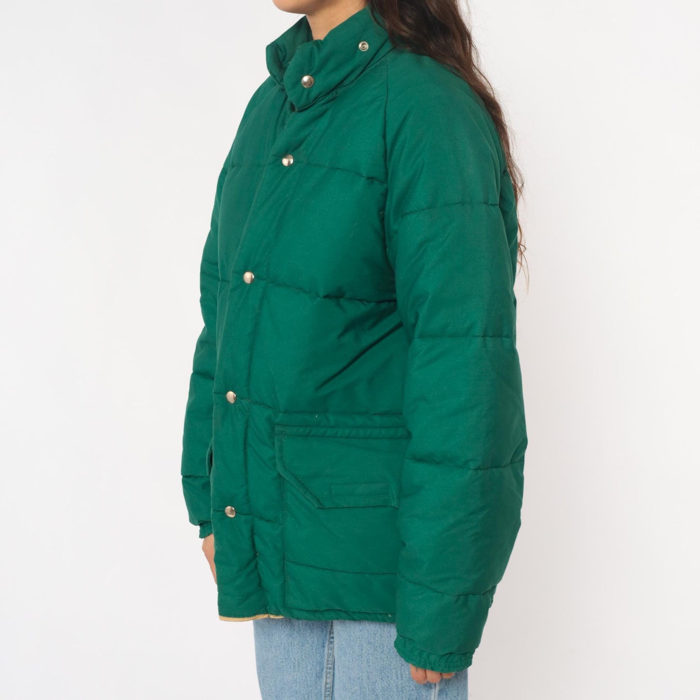 70s Columbia Sportswear Green Quilted Puffer Jacket Unisex Medium