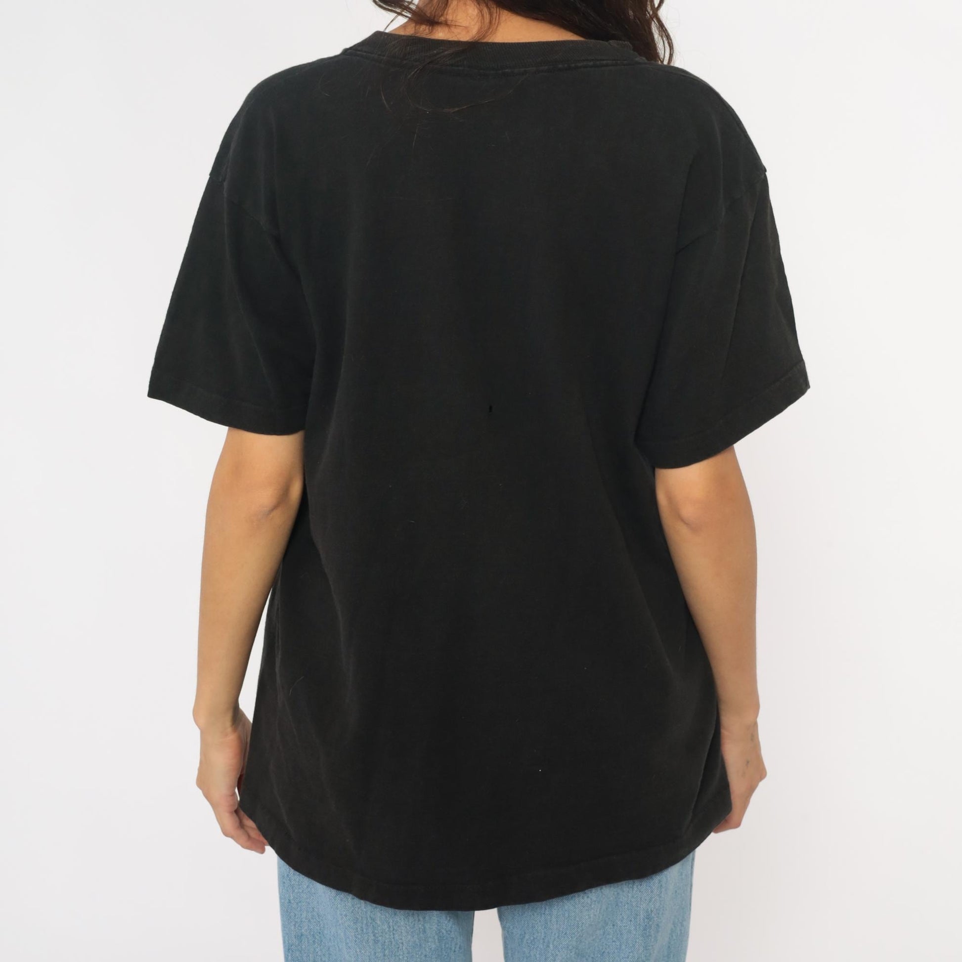 90s Ruidoso New Mexico Southwestern Coyote Graphic Tee Black Cotton Large L