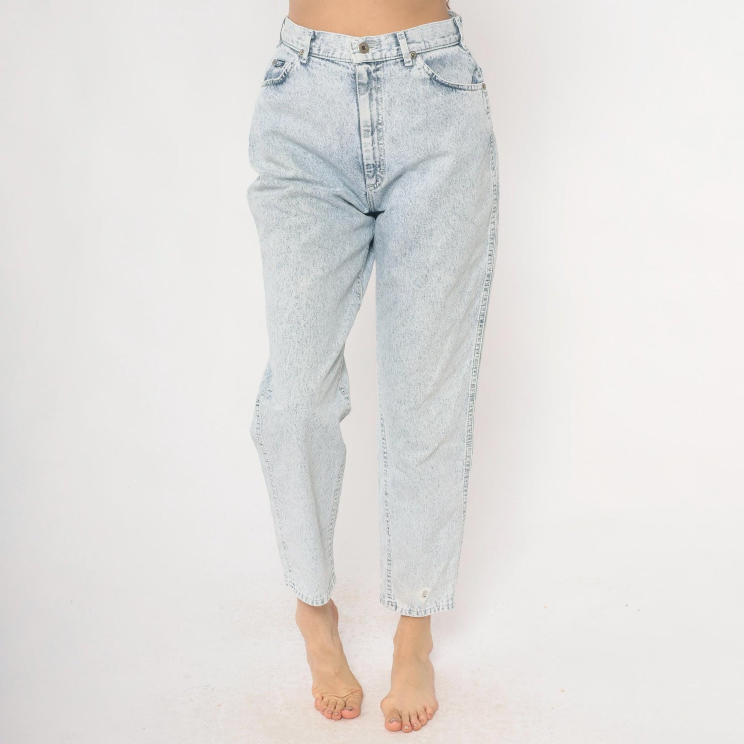 90s Lee Light Wash High Waisted Straight Leg Mom Jeans Small