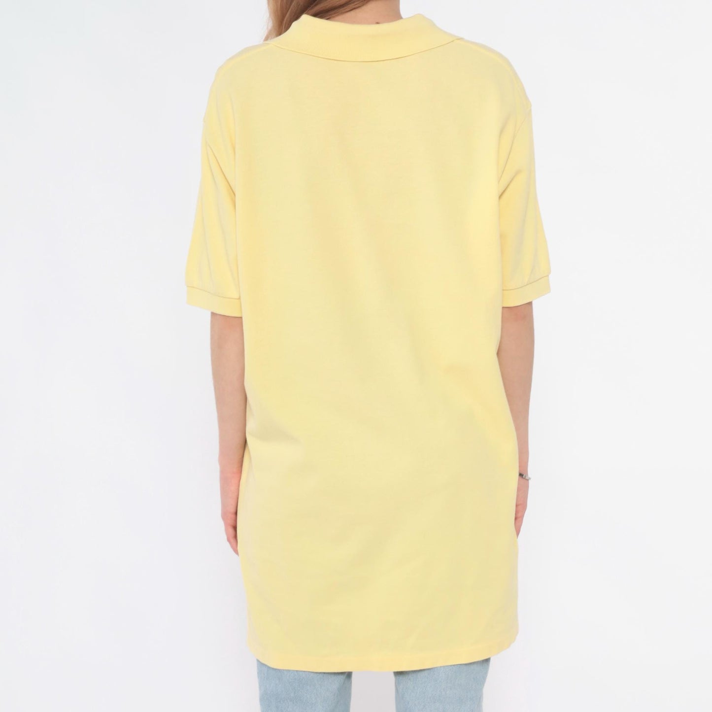 90s Polo by Ralph Lauren Yellow Cotton Polo Shirt Tunic Large L