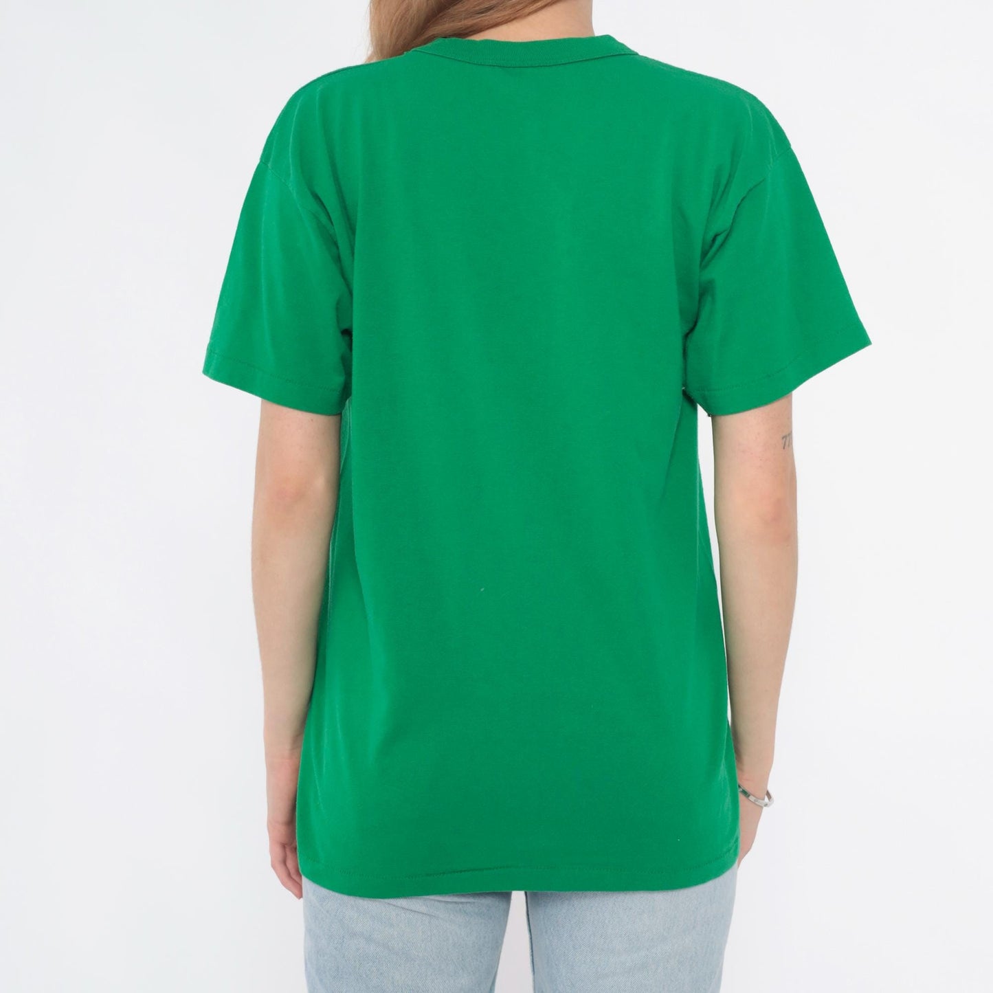 80s Kelly Green Lottery Prayer Graphic Tee Cotton Large L