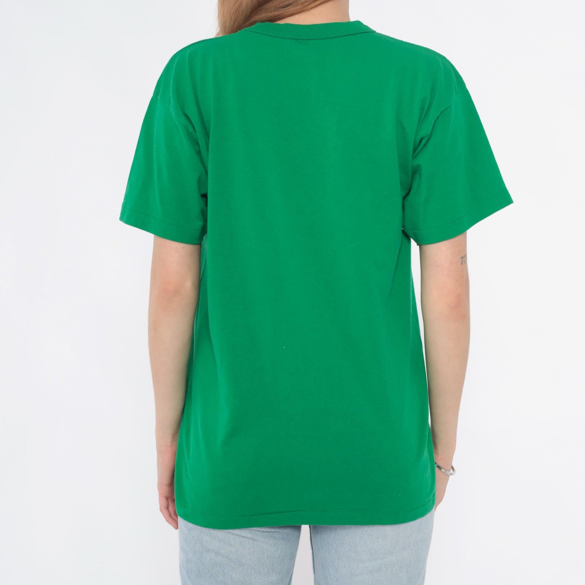 80s Kelly Green Lottery Prayer Graphic Tee Cotton Large L