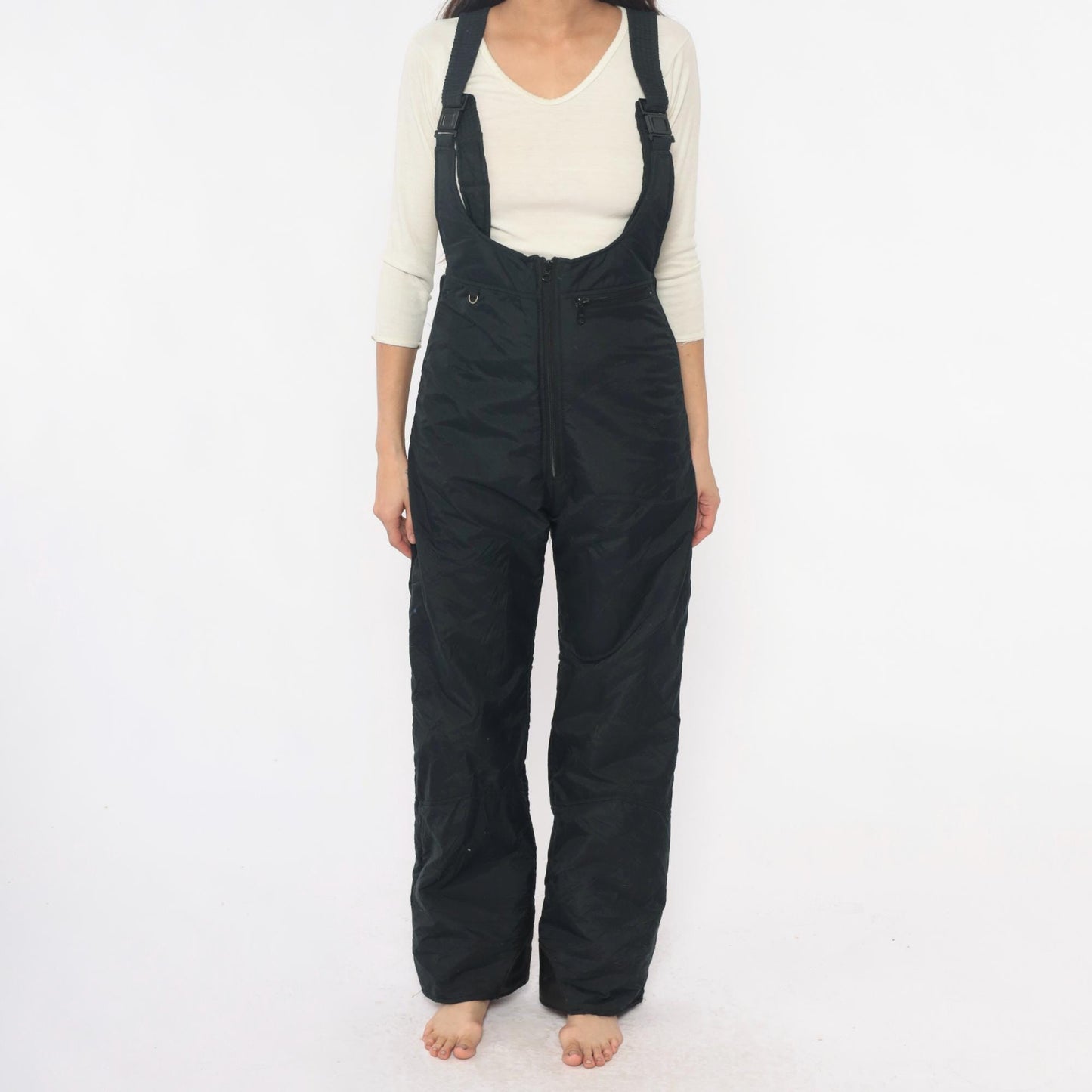 90s Colorado Classics Black Ski Overalls Insulated Snow Pants Small S