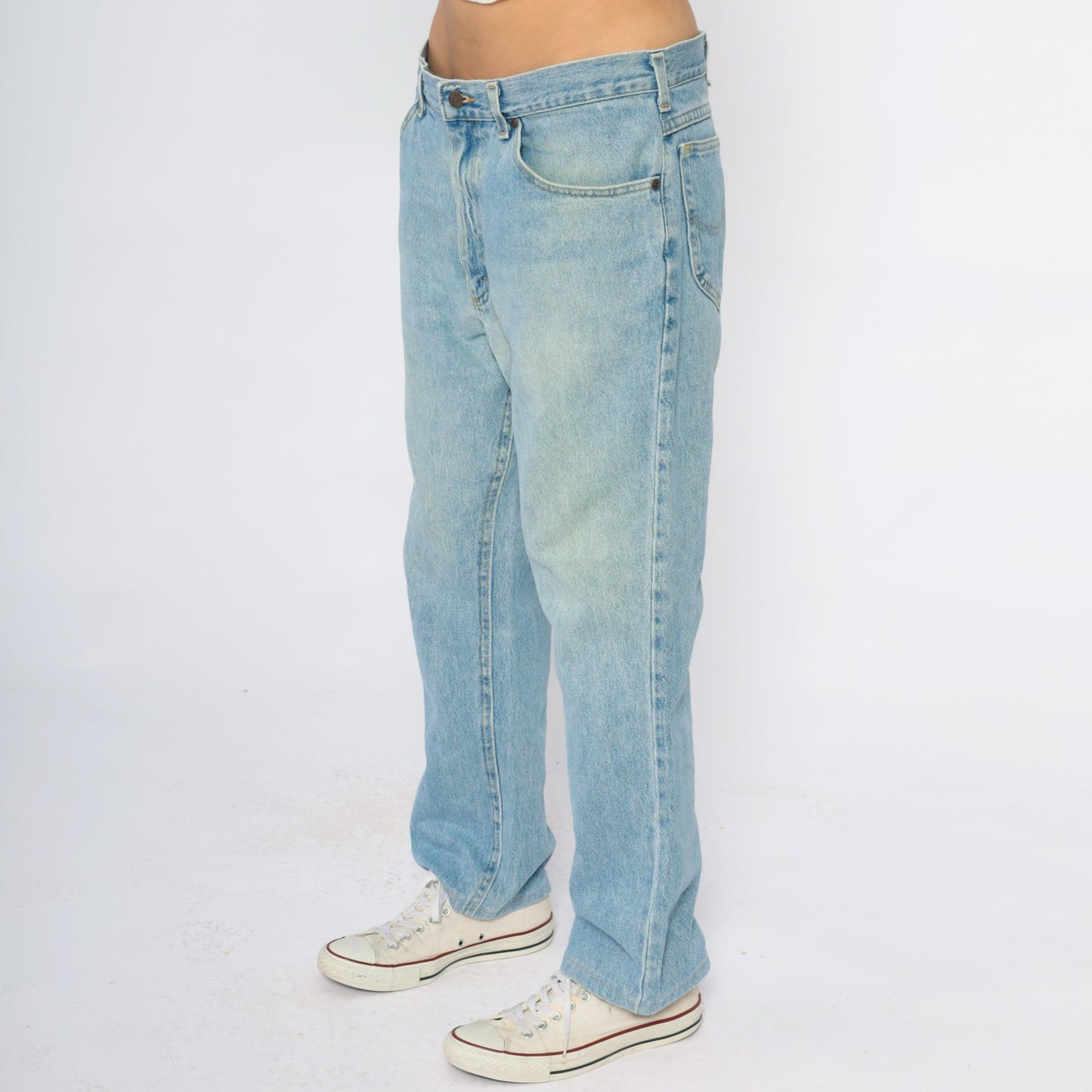 Y2K Lee Light Wash Straight Leg Jeans Blue Denim Men's 36