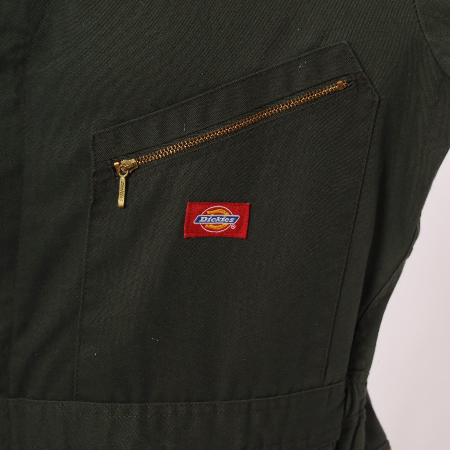 Dickies Forest Green Coveralls Zip Pocket Utility Jumpsuit Extra Large XL