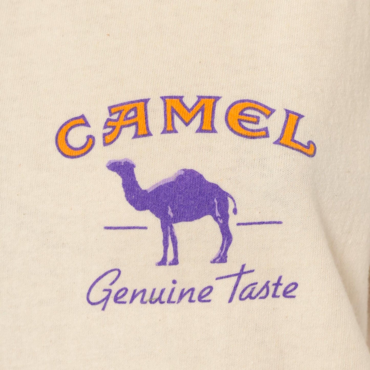 90s Camel Cigarettes Graphic Tank Top Purple Cream Cotton Extra Large XL