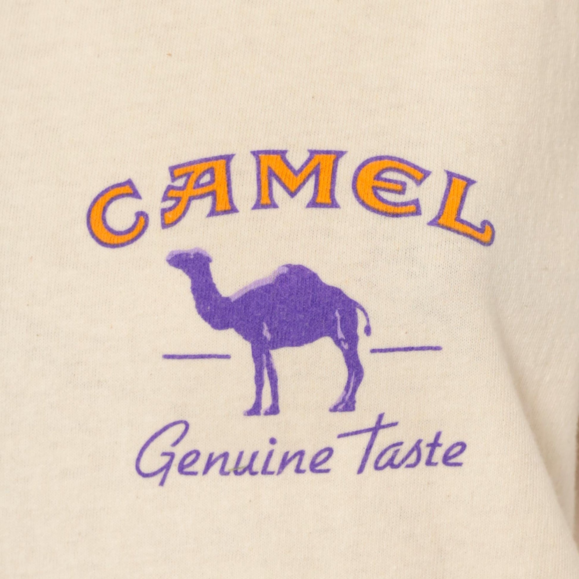 90s Camel Cigarettes Graphic Tank Top Purple Cream Cotton Extra Large XL