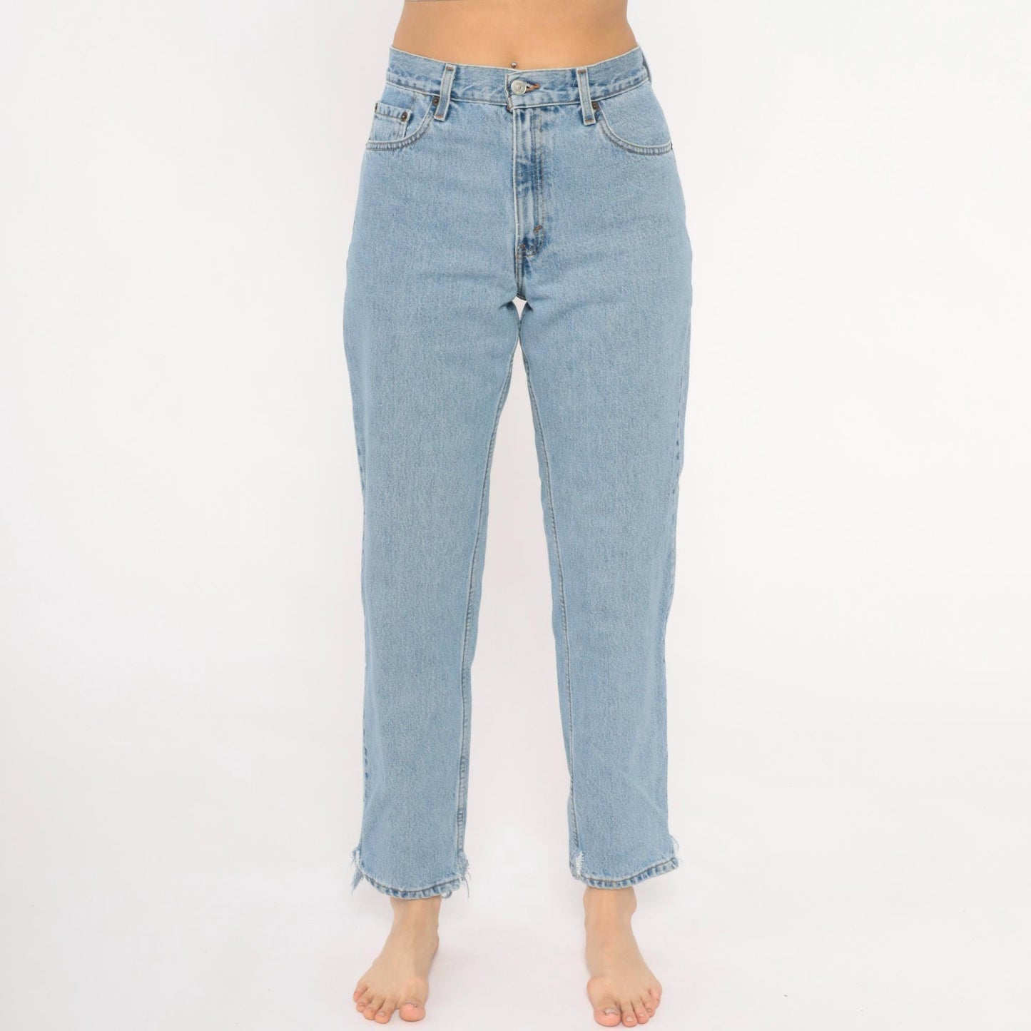 Levi's 550 Mom Jeans 2000s Light Wash High Rise Tapered Leg Small 29