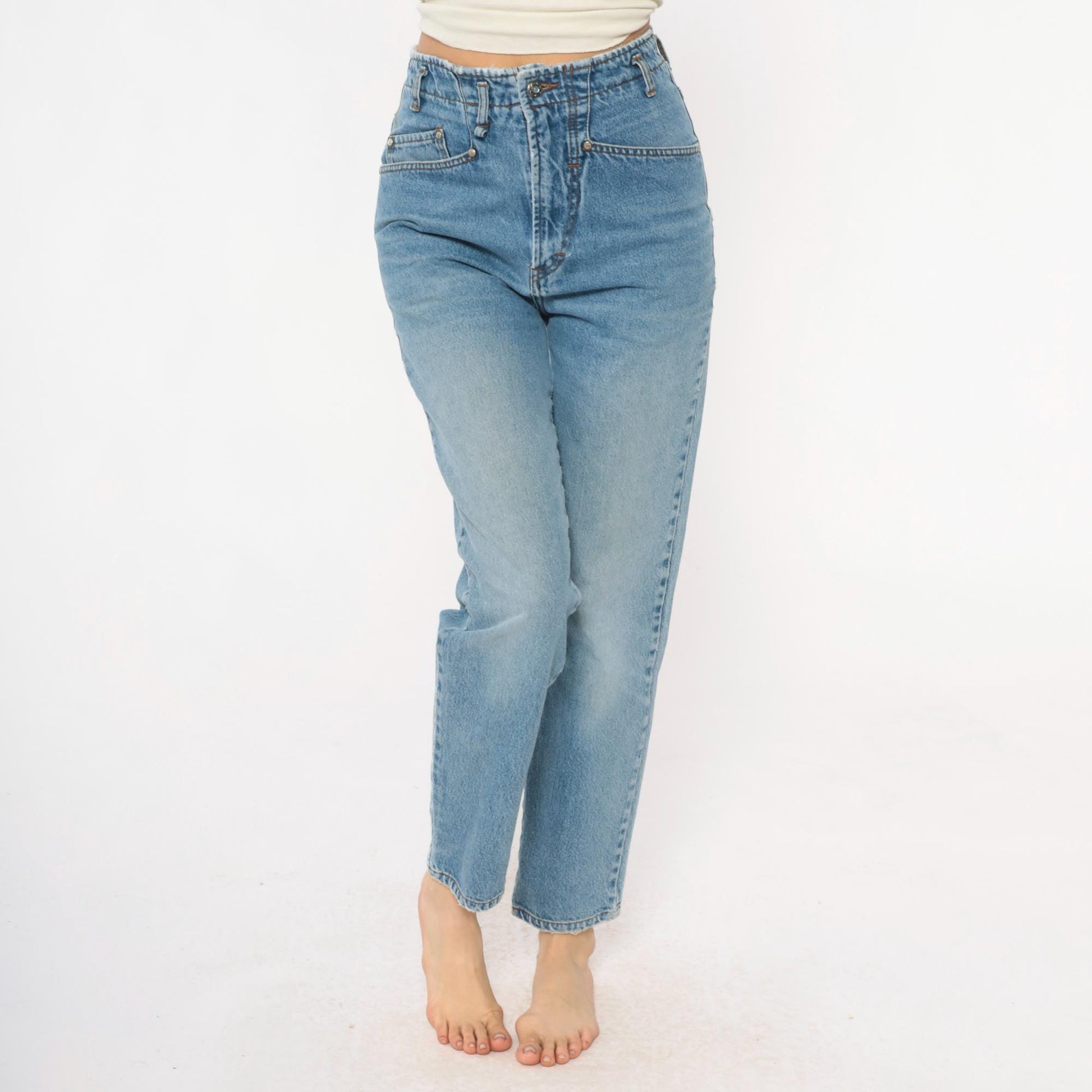 90s Unionbay Light Wash High-Waisted Straight Leg Denim Jeans Medium M