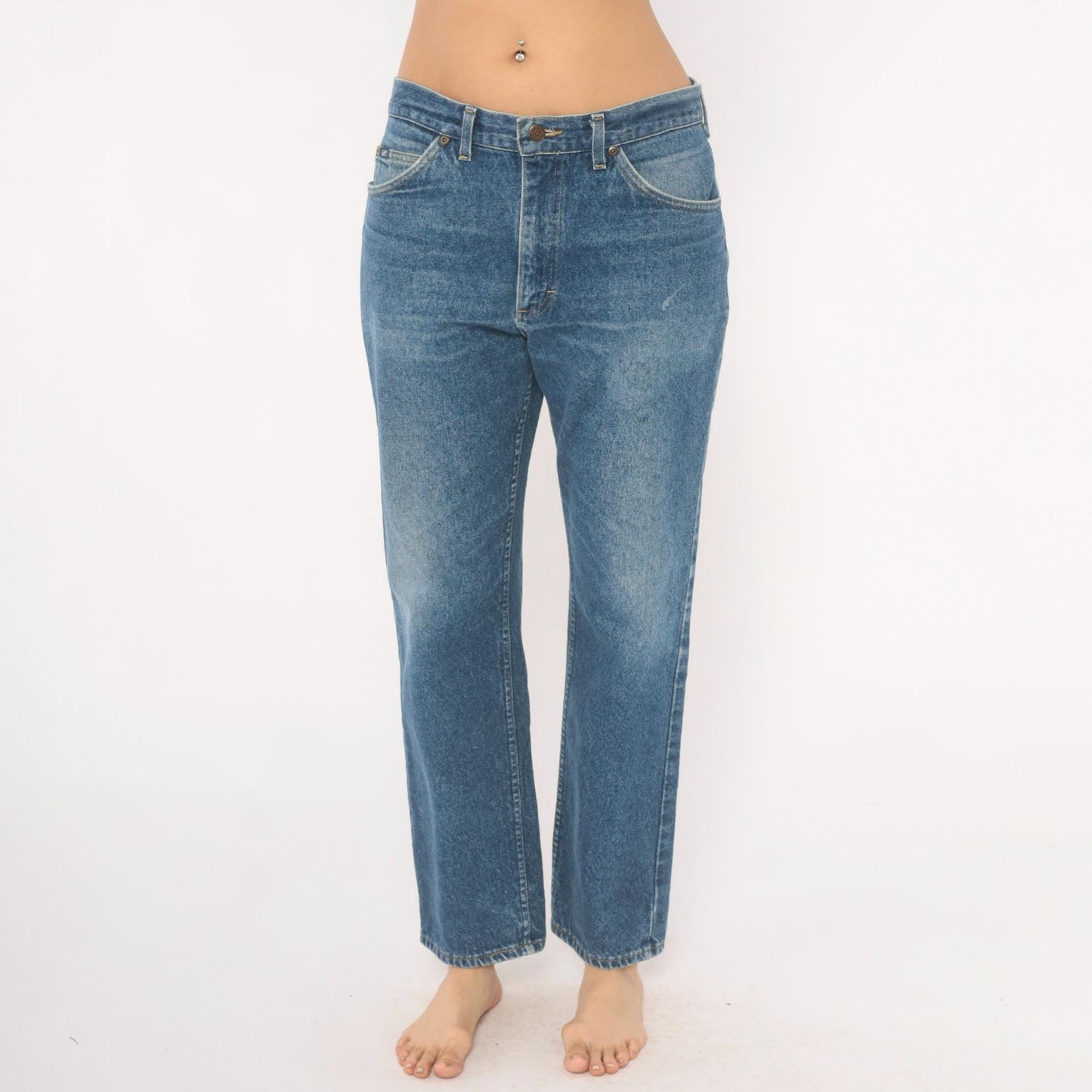 Lee Straight Leg Jeans 2000s Medium Wash Mid Rise 34x30
