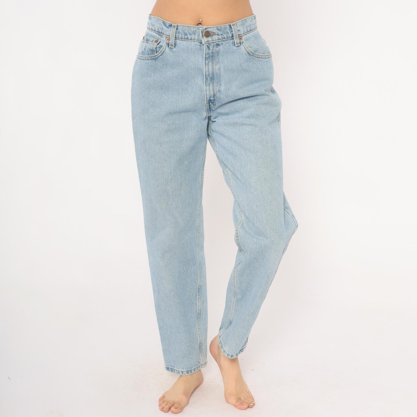 Levi's 550 Mom Jeans Light Wash High Waist Relaxed Tapered Leg 10 Regular