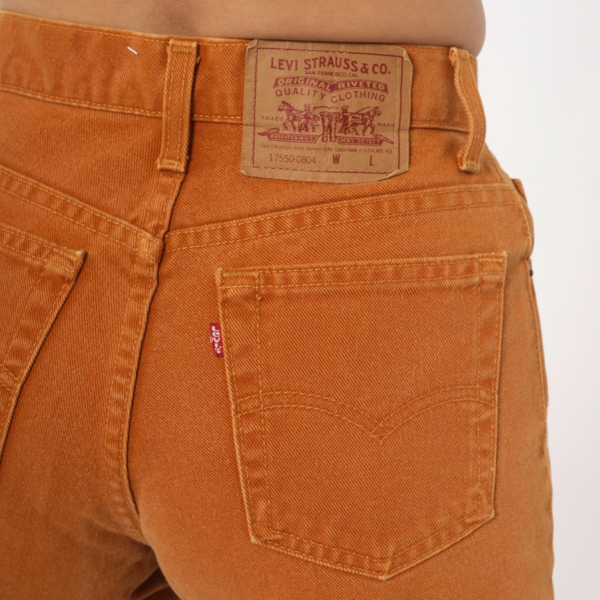 90s Levi's High Waisted Mom Jeans Mustard Caramel Straight Leg Small S