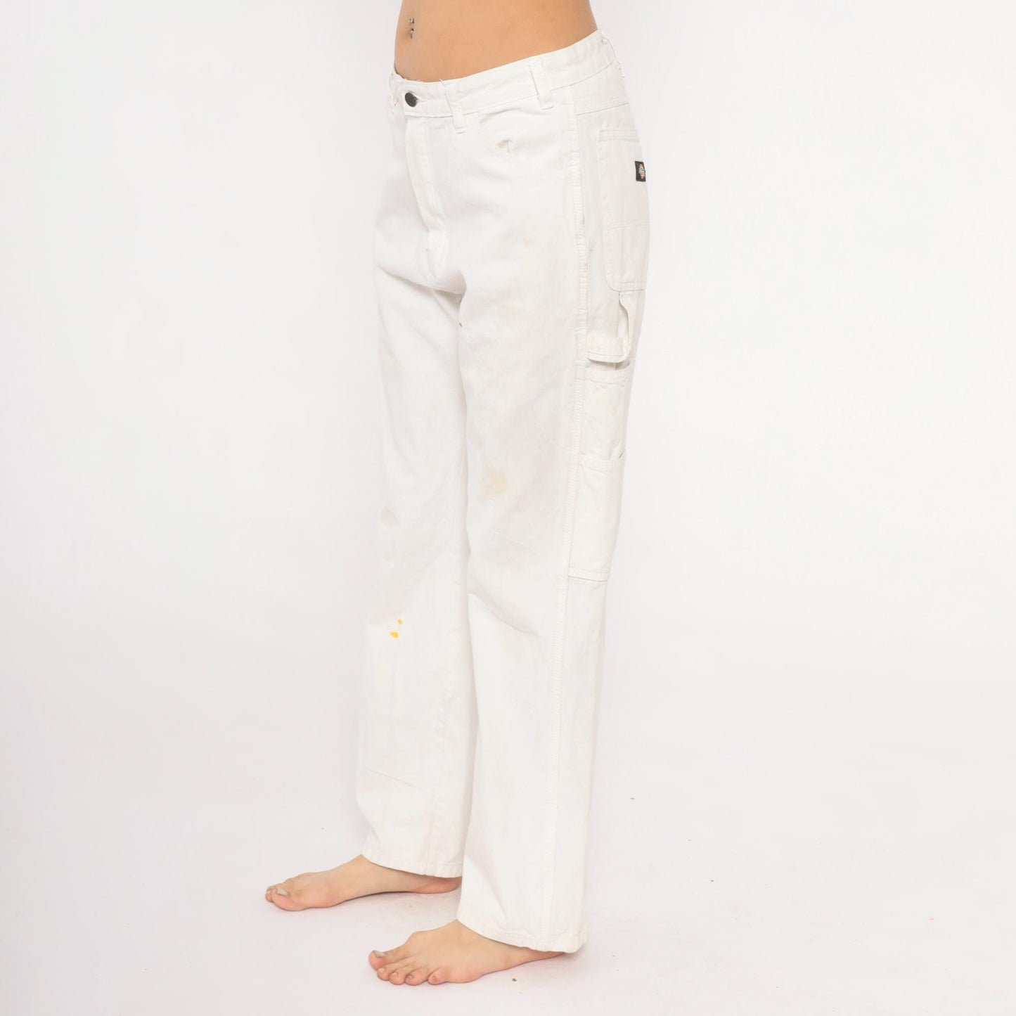 2000s Dickies Carpenter Pants White Sherwin Williams Workwear Straight Leg Medium