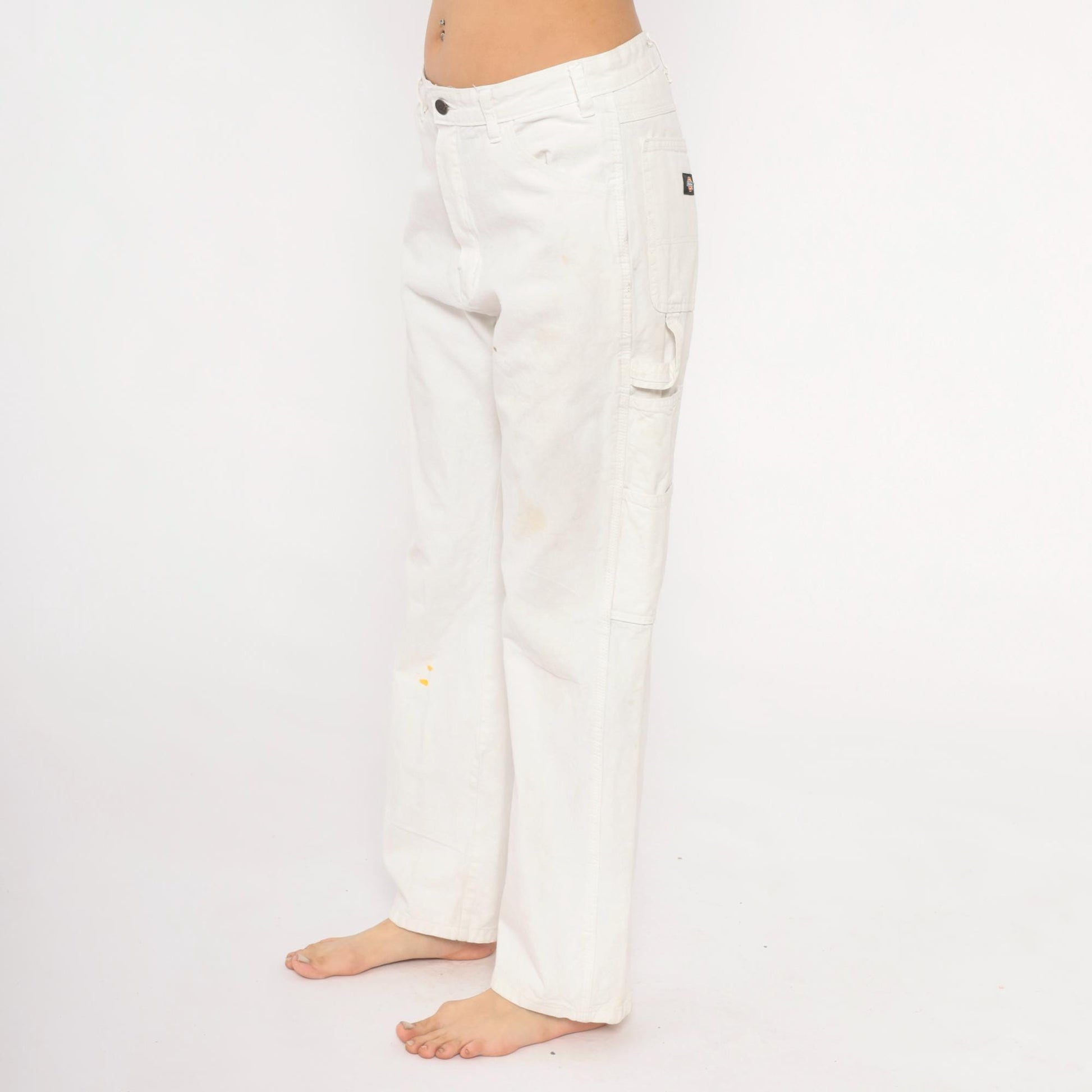 2000s Dickies Carpenter Pants White Sherwin Williams Workwear Straight Leg Medium