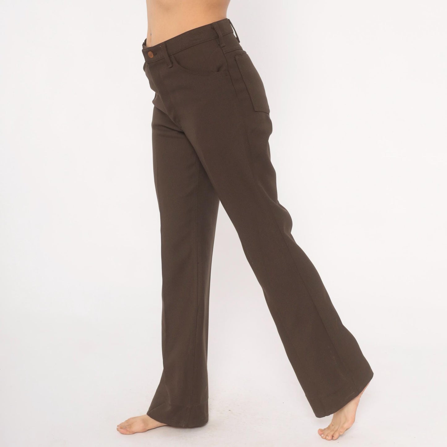70s Wrangler Brown Straight Leg Trousers High Waist Western Five Pocket 32x32