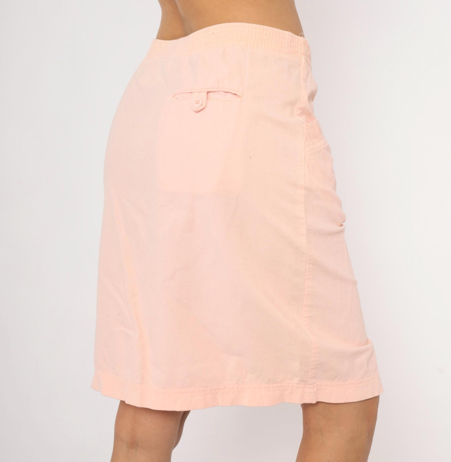 90s Wyndham Sport Blush Pink Pencil Skirt Cotton Knee-Length Small S
