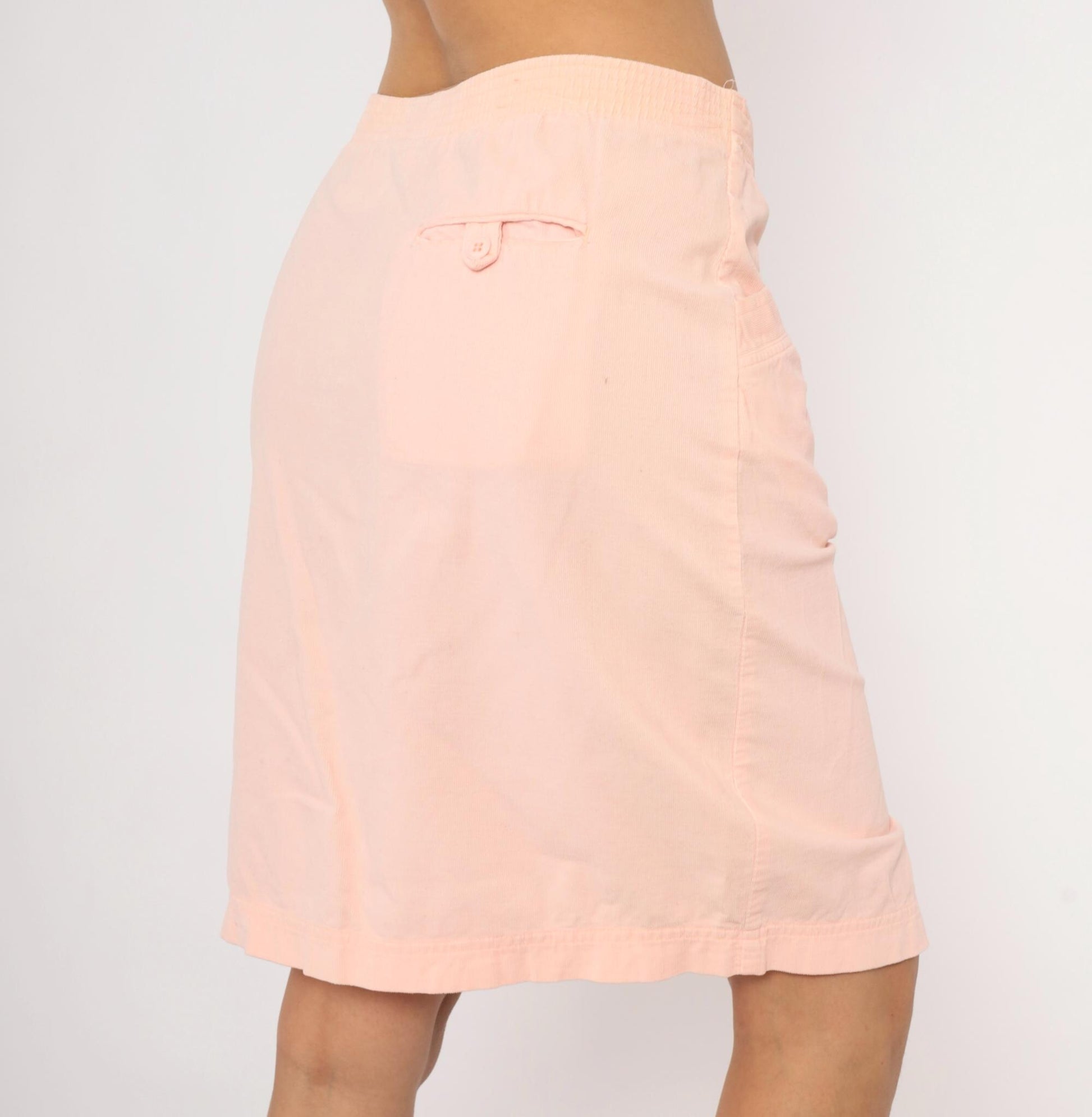 90s Wyndham Sport Blush Pink Pencil Skirt Cotton Knee-Length Small S