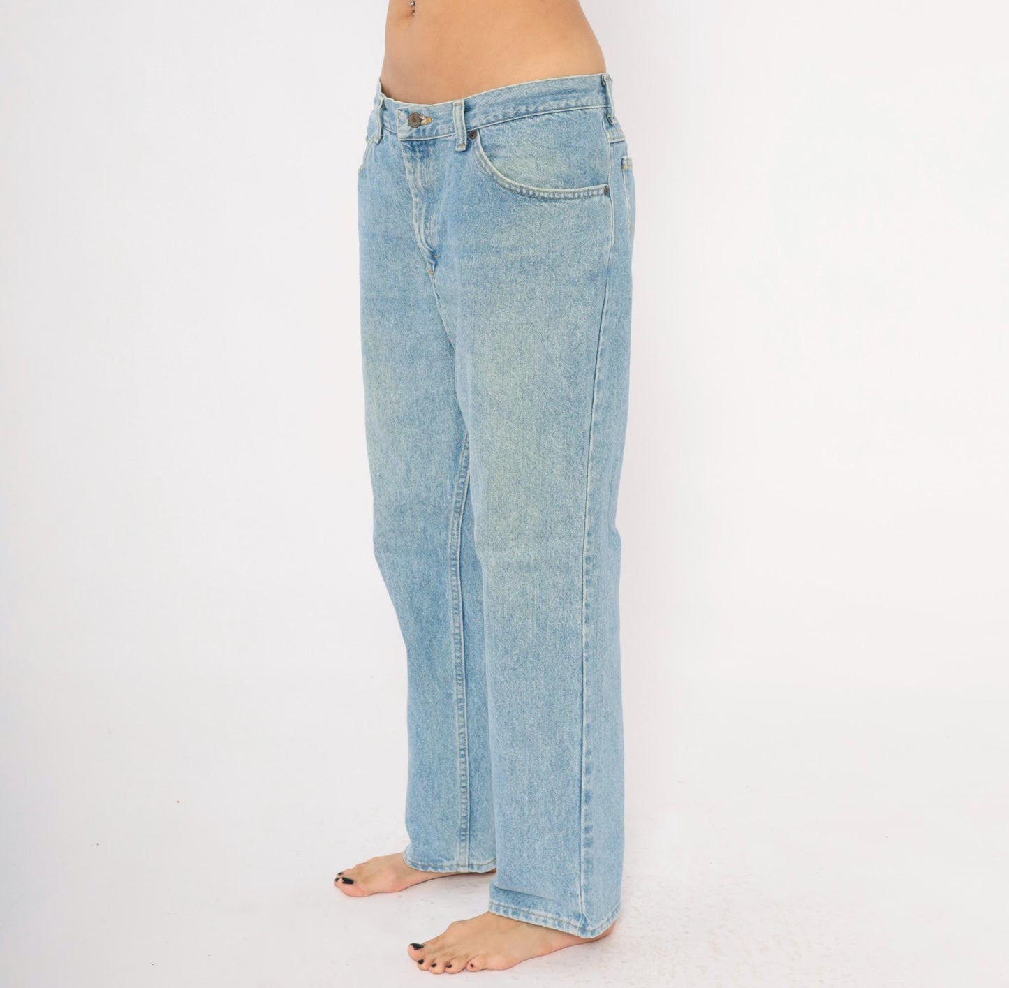 2000s Wrangler Light Wash Straight Leg Jeans Cotton Stonewash Blue Extra Large
