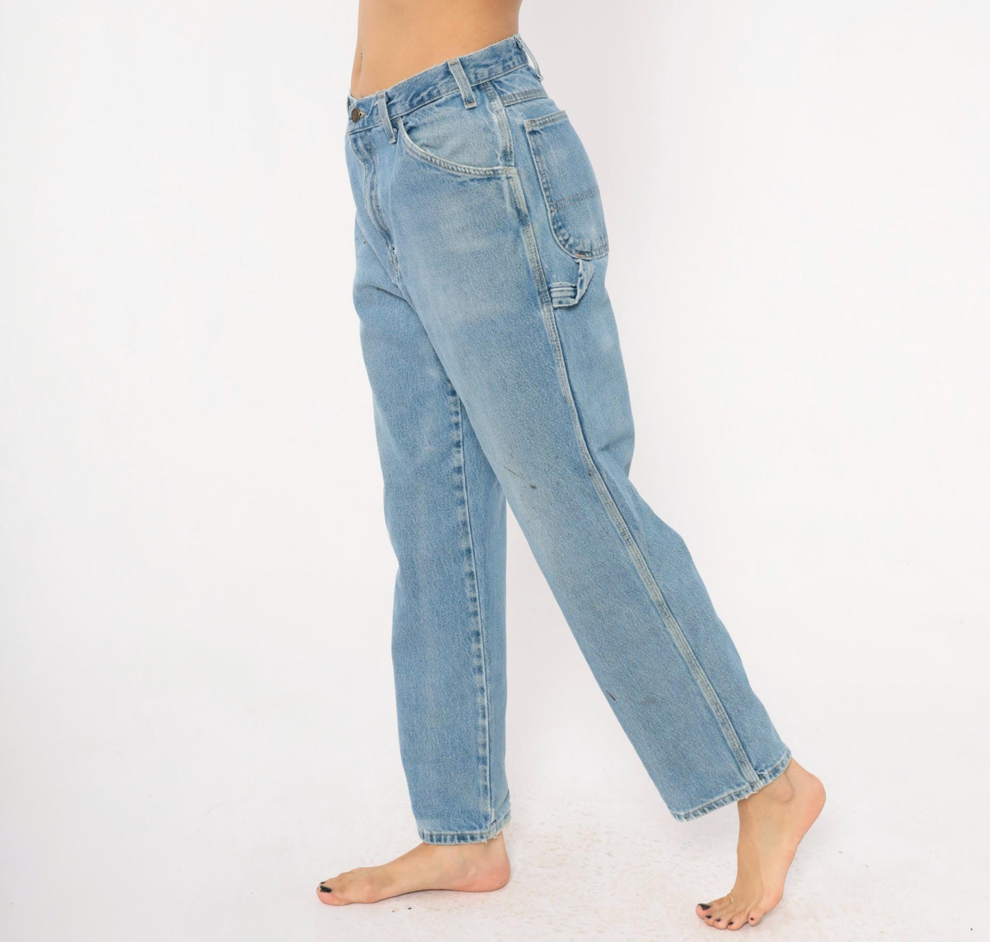 Dickies Carpenter Jeans 2000s Light Wash Straight Leg Workwear Denim Medium M