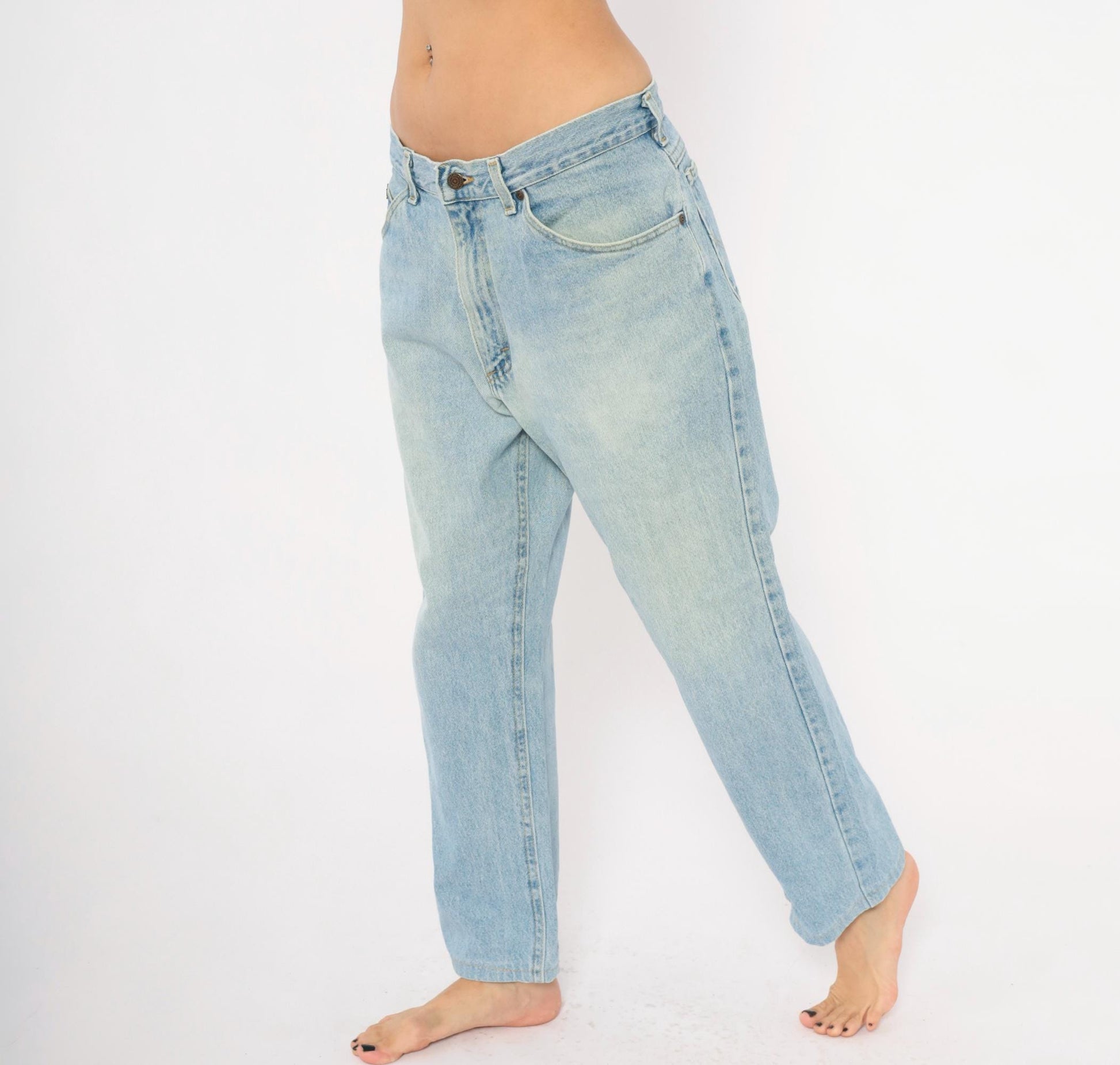 90s Lee Light Wash Straight Leg Jeans Blue Denim 36 x 28 Extra Large XL