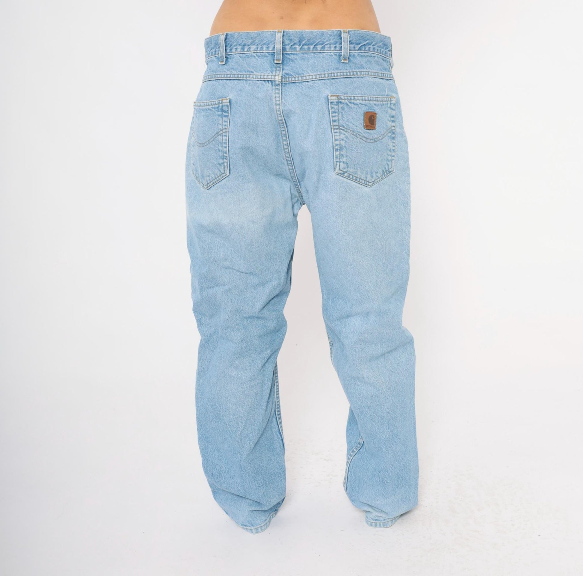 Carhartt Light Wash Straight Leg Jeans 2000s Relaxed Fit Denim 40 x 30