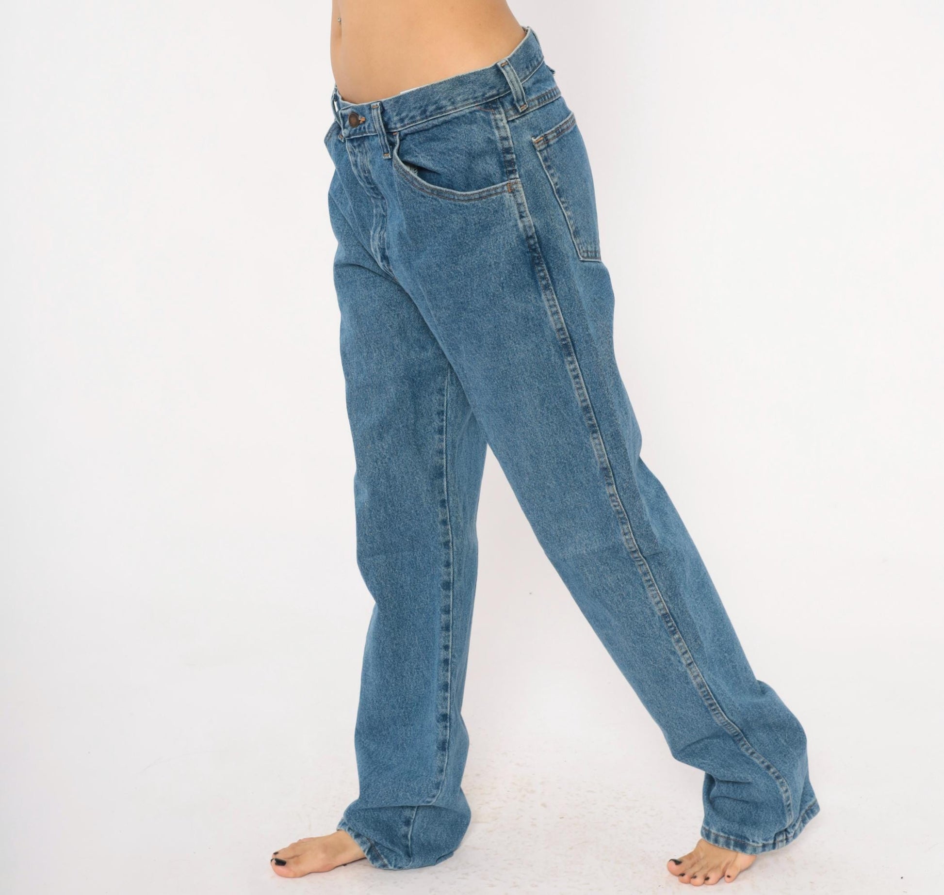 Rustler Straight Leg Jeans 2000s Medium Wash Cotton Denim Large L
