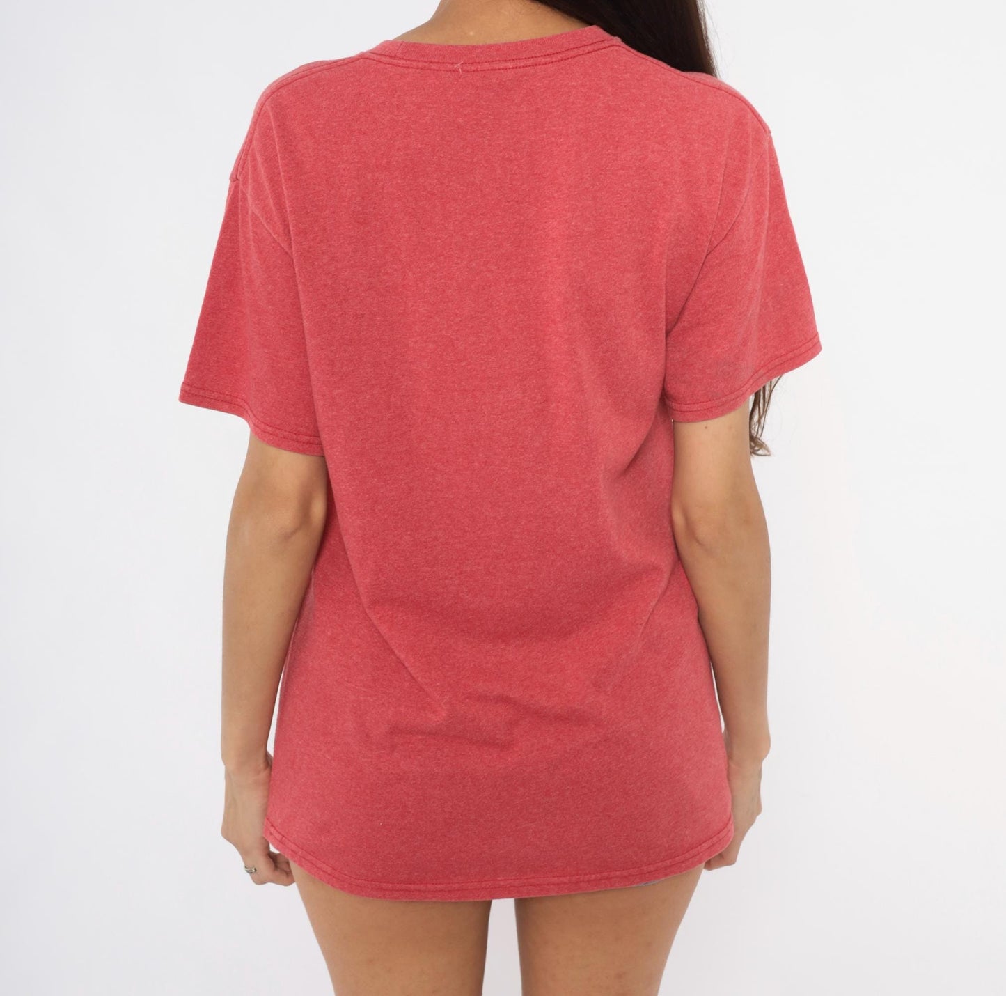 Y2K Magellan Outdoors Fish Graphic Tee Coral Cotton Crew Neck Medium